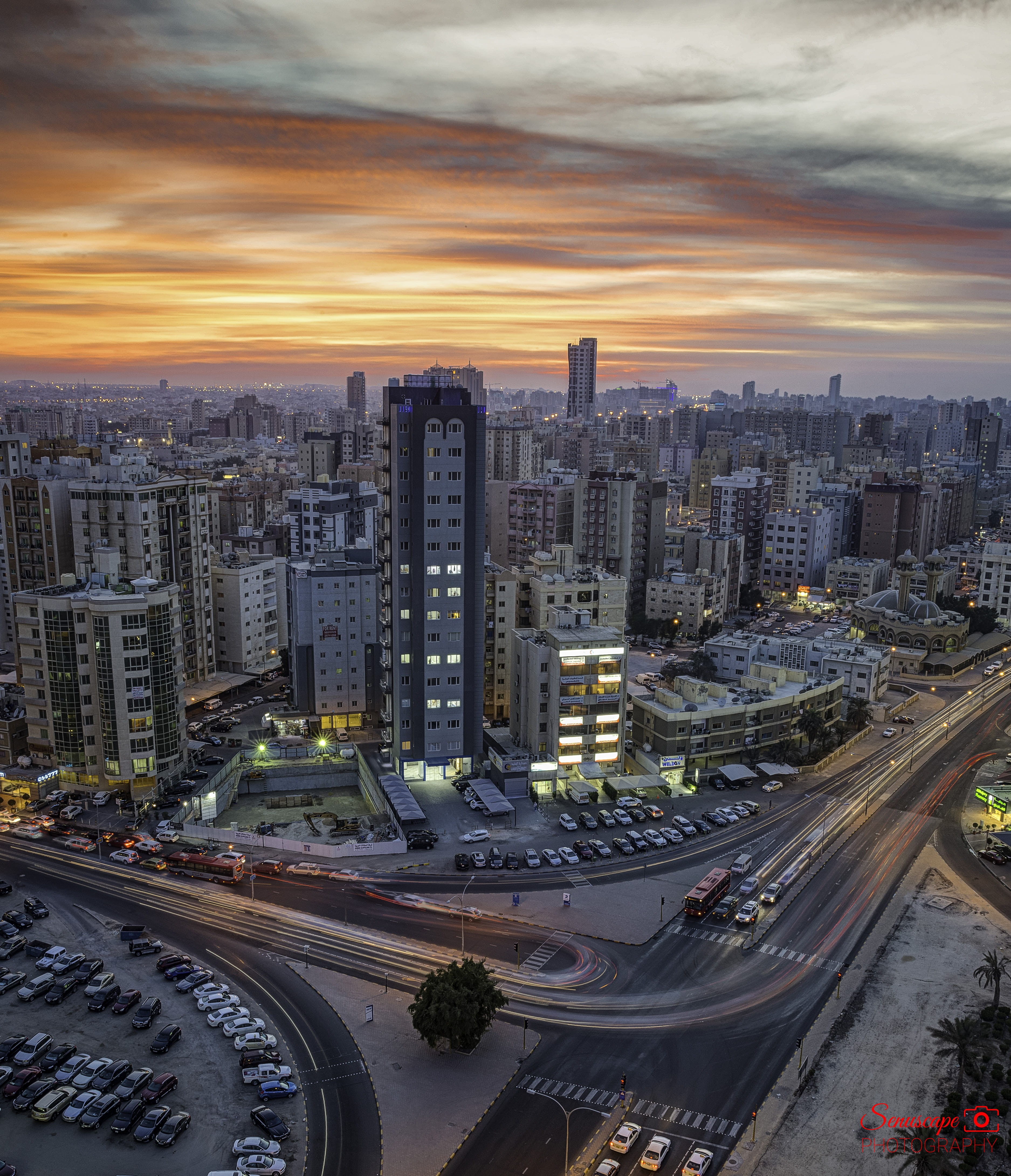 outdoors, building, office building exterior, no people, cloud - sky, car, street, buildings, residential district, built structure, Salmiya, cityscape, Phone HD Wallpaper