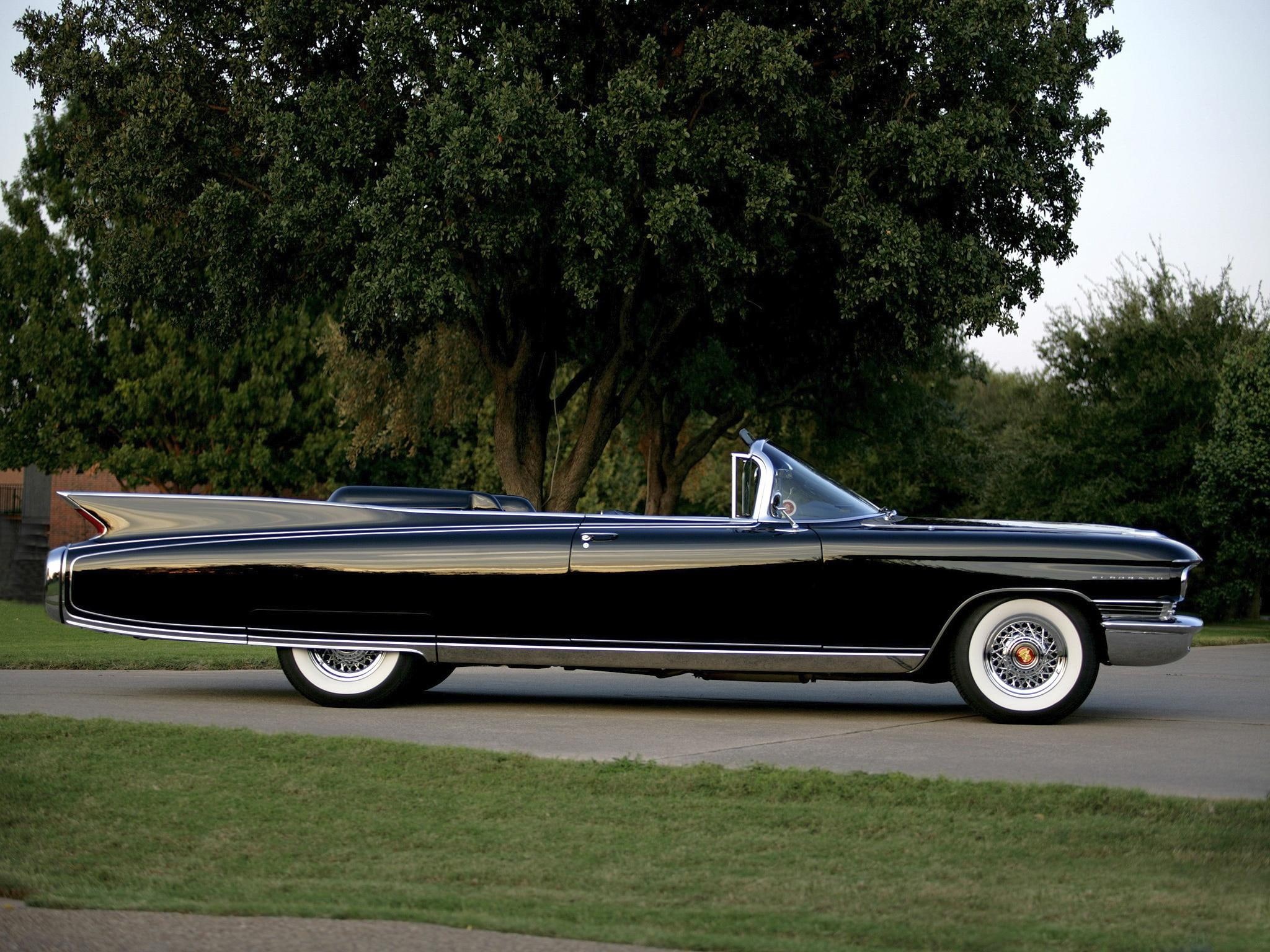 antique, classic, convertible, 1080P, cadillac, cars, eldorado, black, HD Wallpaper