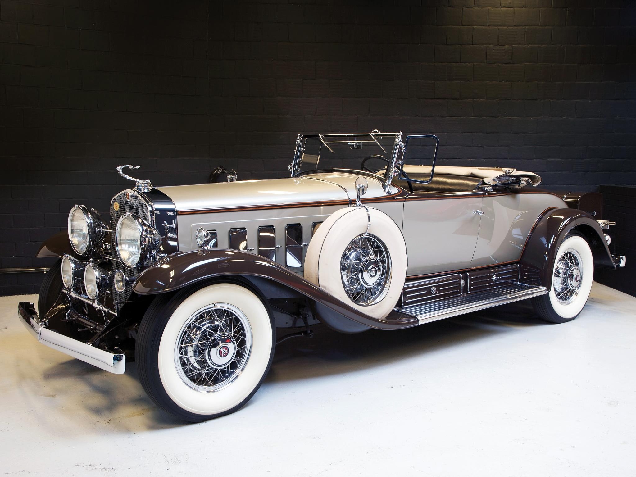v, 1080P, cadillac v16 452 roadster, vintage cadillac, cadillac, roadster, vintage car, cars, HD Wallpaper