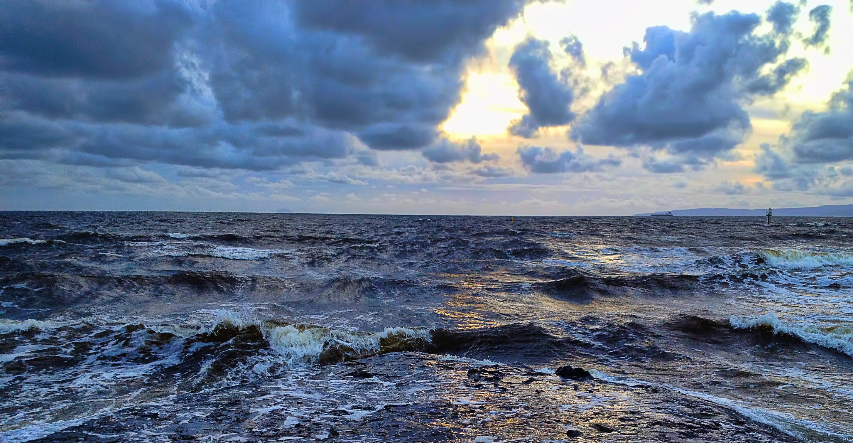 blue, photo, outdoors, waves, water, sunset, sky, summer, cloud - Sky, sea, storm, nature, ocean, beach, irvine, coastline, wave, 2K, HD Wallpaper