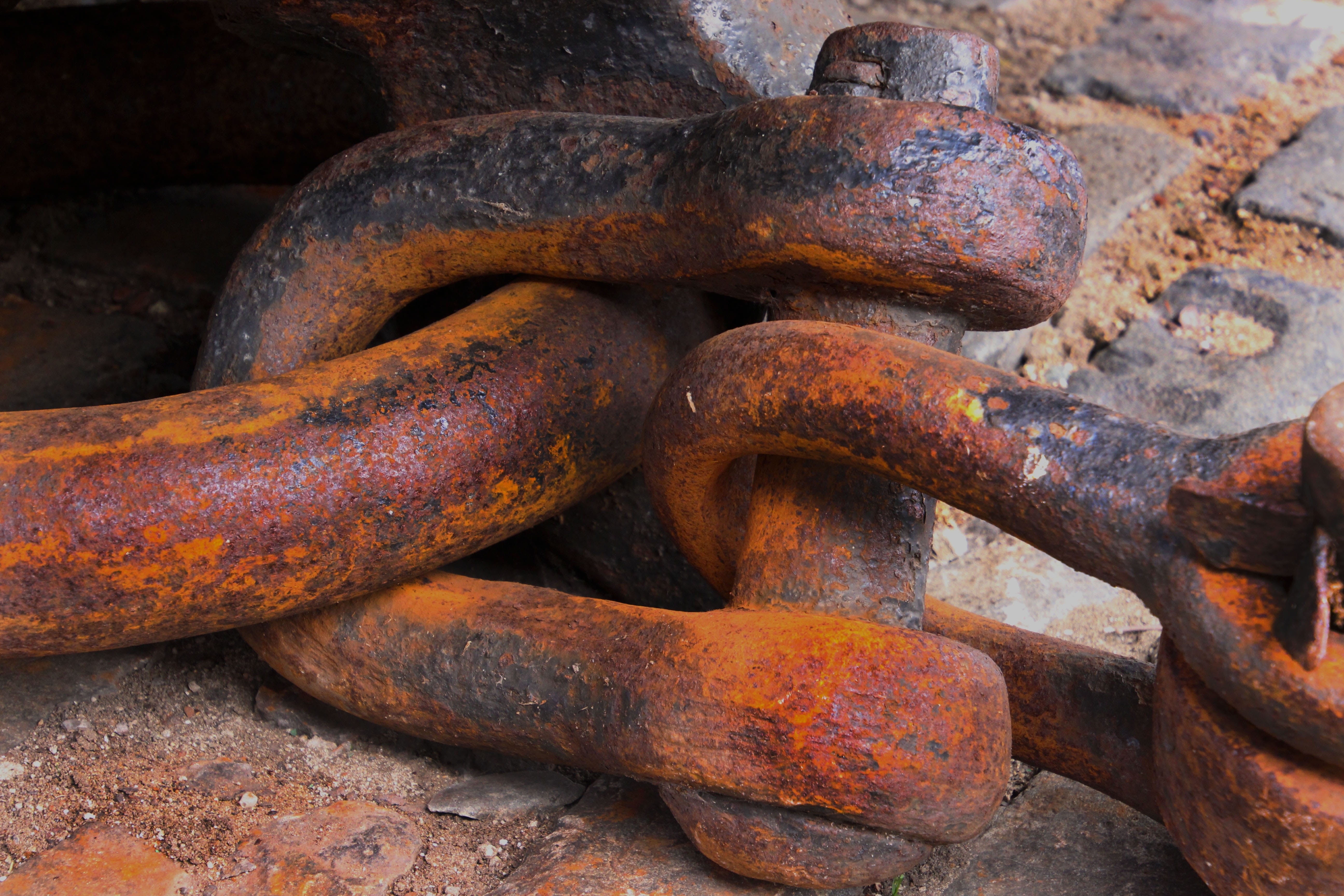 industry, deterioration, still life, wheel, Connection, material, construction, no people, design, heavy, rusty, anchor, iron, close-up, high angle view, HD Wallpaper