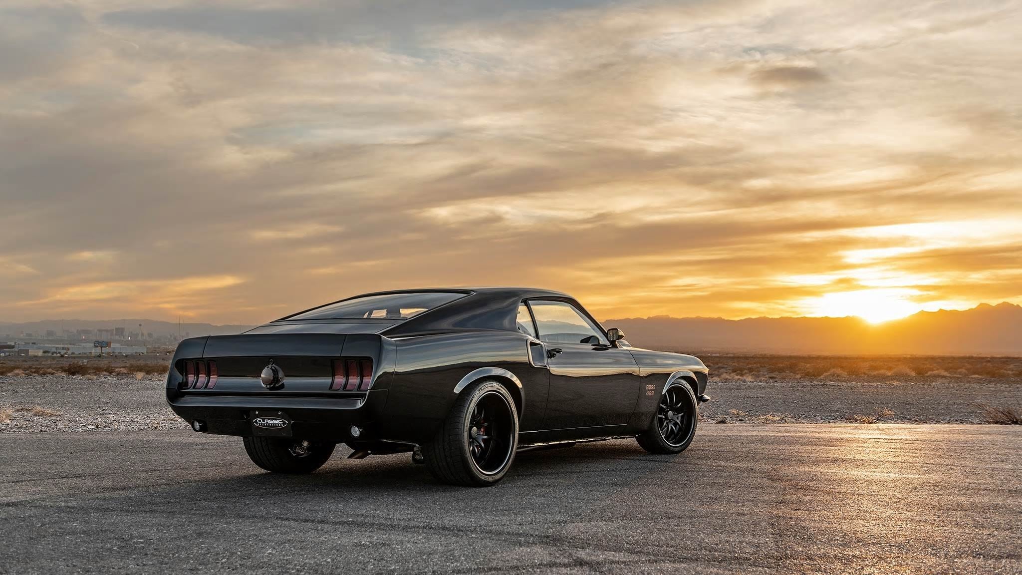 Muscle Car, 1080P, Black Car, Ford, Car, Old Car, Ford Mustang Boss 429, HD Wallpaper