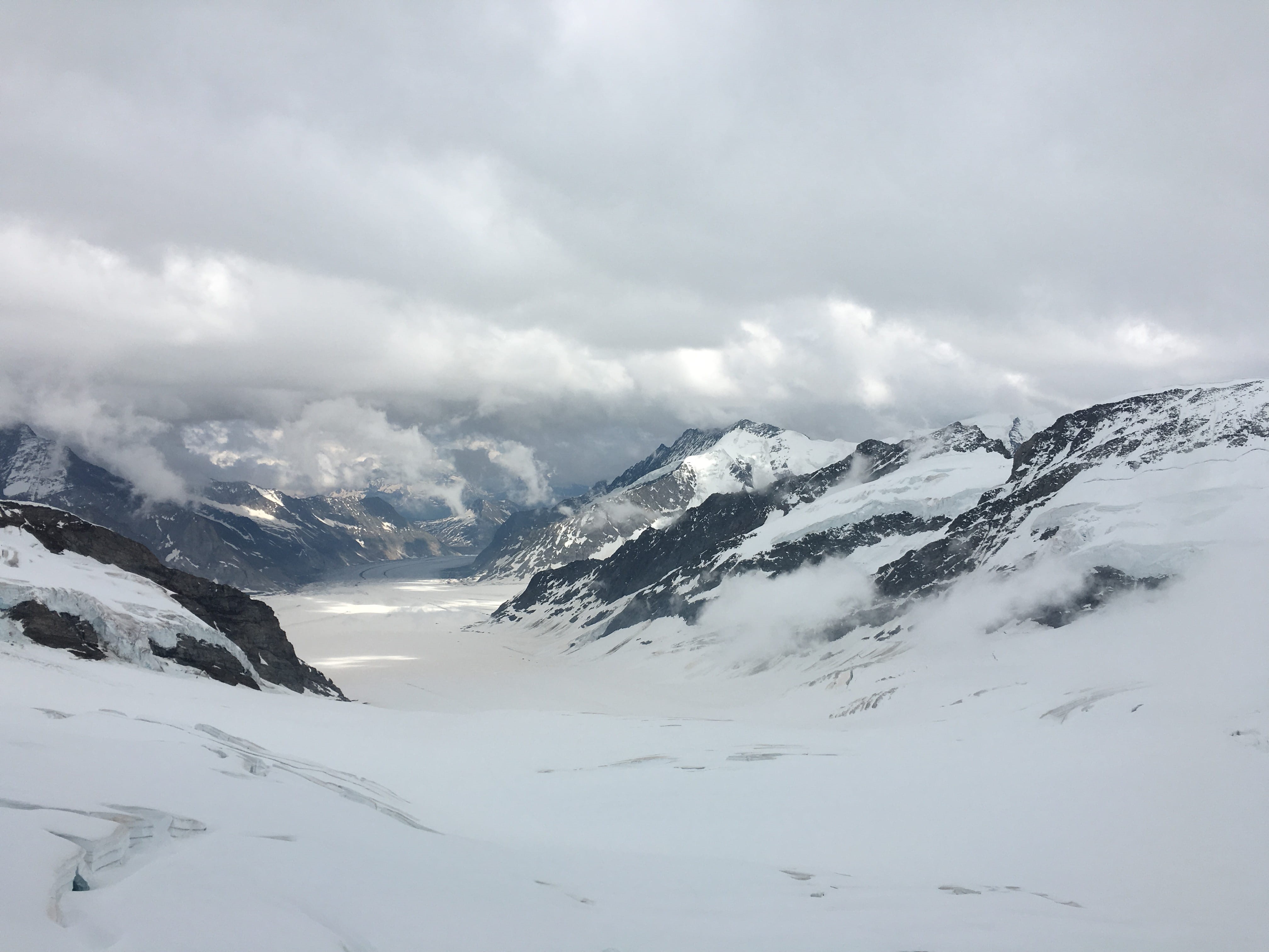 ice, daytime, cloud, scenics, white, snowcapped mountain, cloud - Sky, fog, no People, mountain Peak, cover, covered, scenics - nature, outdoors, mountain, HD Wallpaper