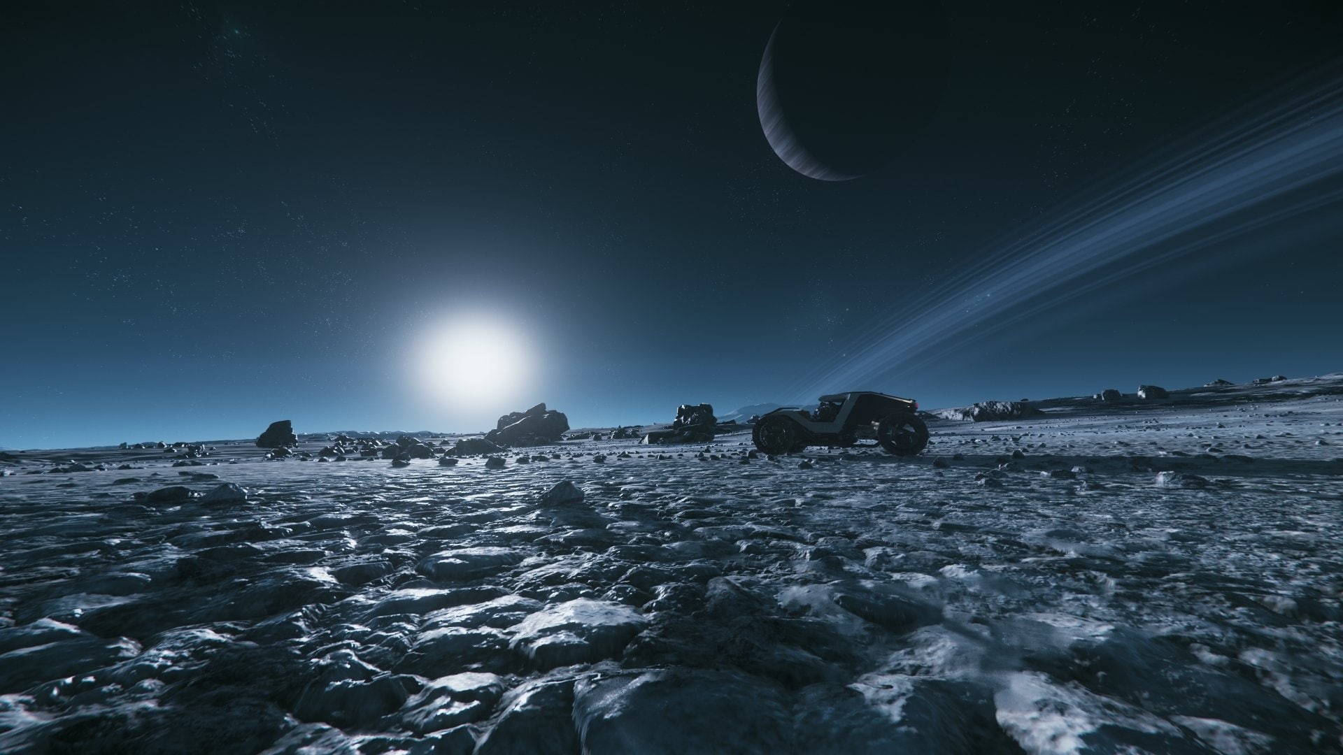 cold temperature, moonlight, night, sky, ice, Cyclone (Star Citizen), illuminated, scenics - nature, long exposure, space and astronomy, nature, Yela (Star Citizen), HD Wallpaper