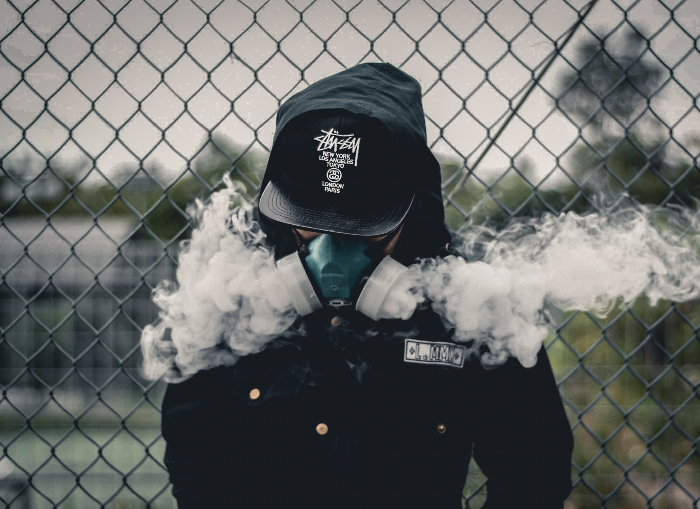 cap, shallow, protection, standing, nature, green, boundary, black, cyclone, steel, barrier, safety, day, security, outdoors, men, fitted, communication, HD Wallpaper