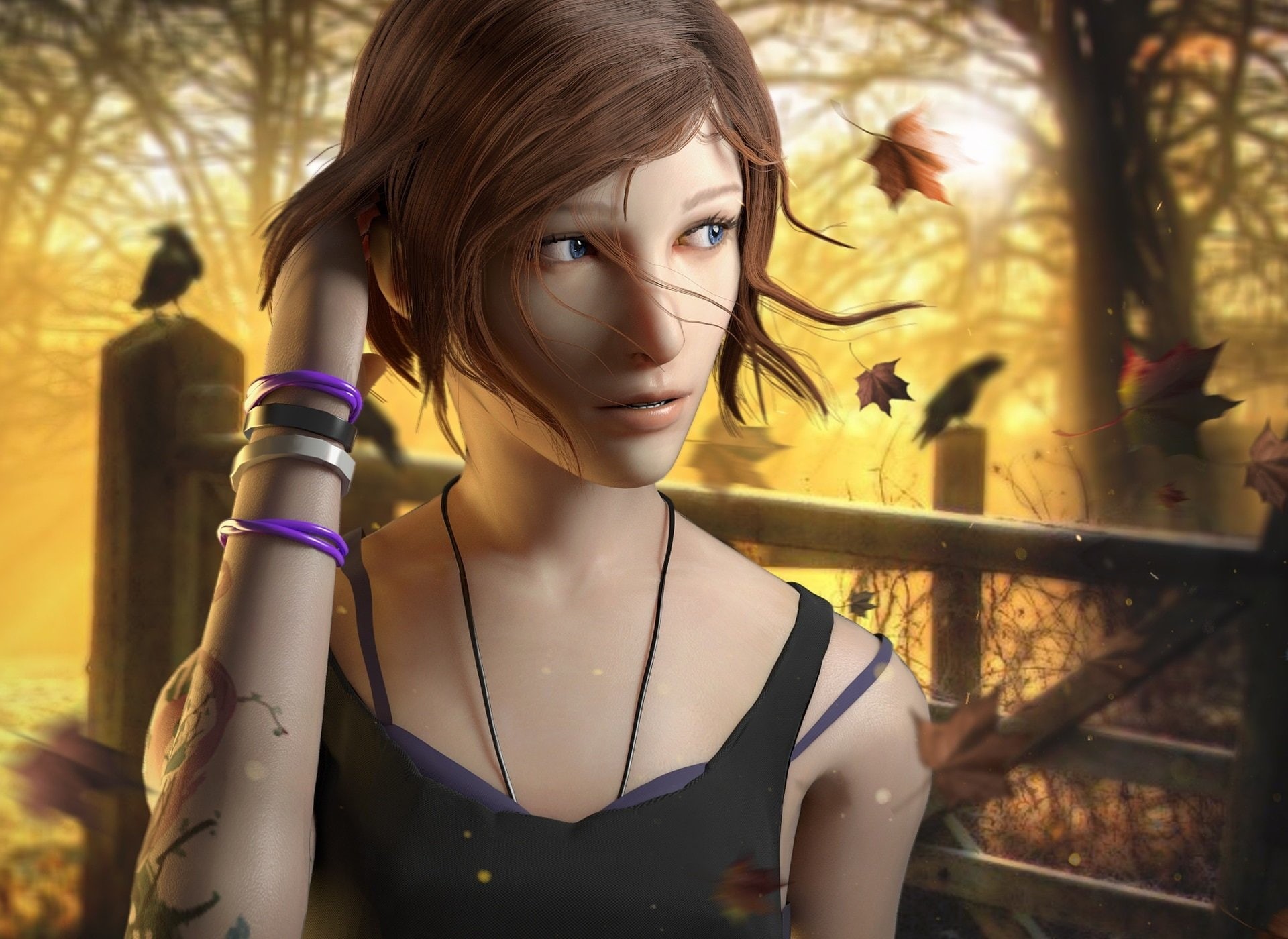 Chloe Price, front view, hair, beauty, beautiful woman, portrait, nature, women, outdoors, young adult, day, real people, one person, headshot, 1080P, HD Wallpaper