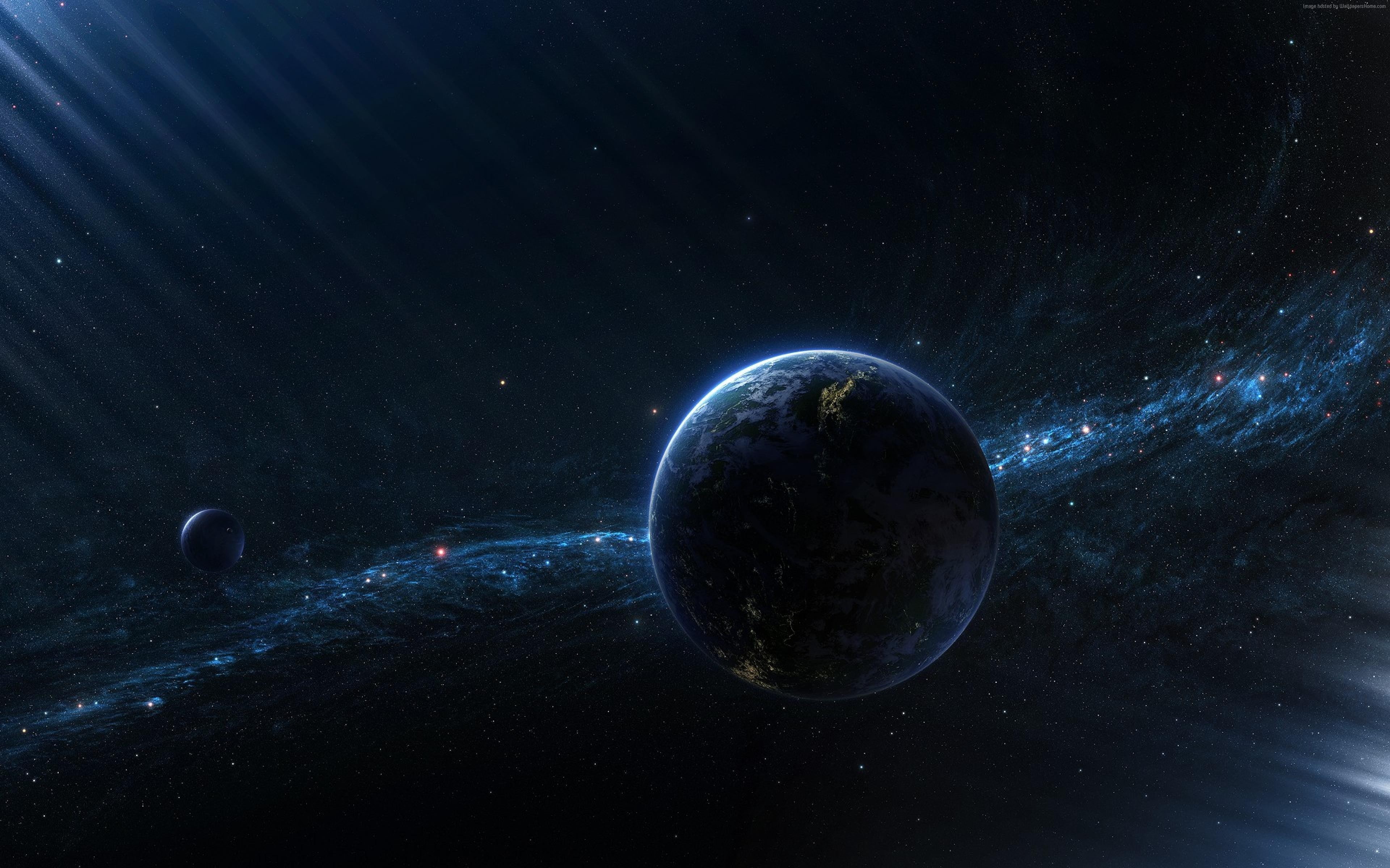 exoplanet, space, galaxy, stars, 4K, HD Wallpaper