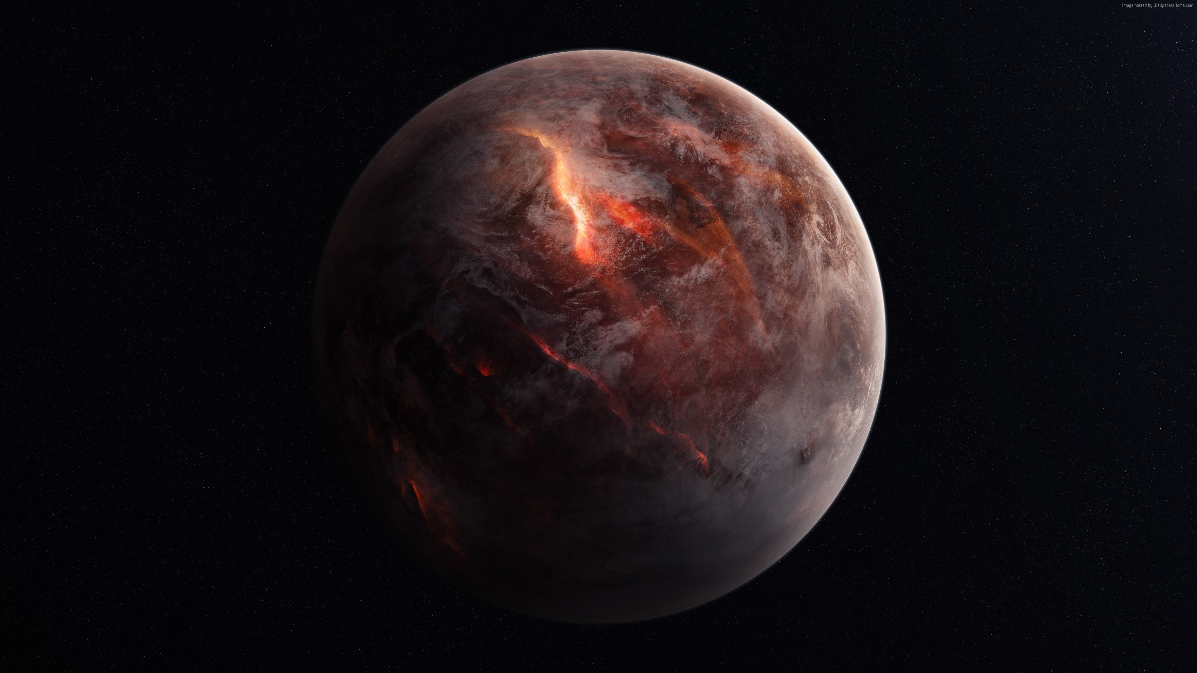 Exoplanet, 4K, space, Planet, stars, HD Wallpaper