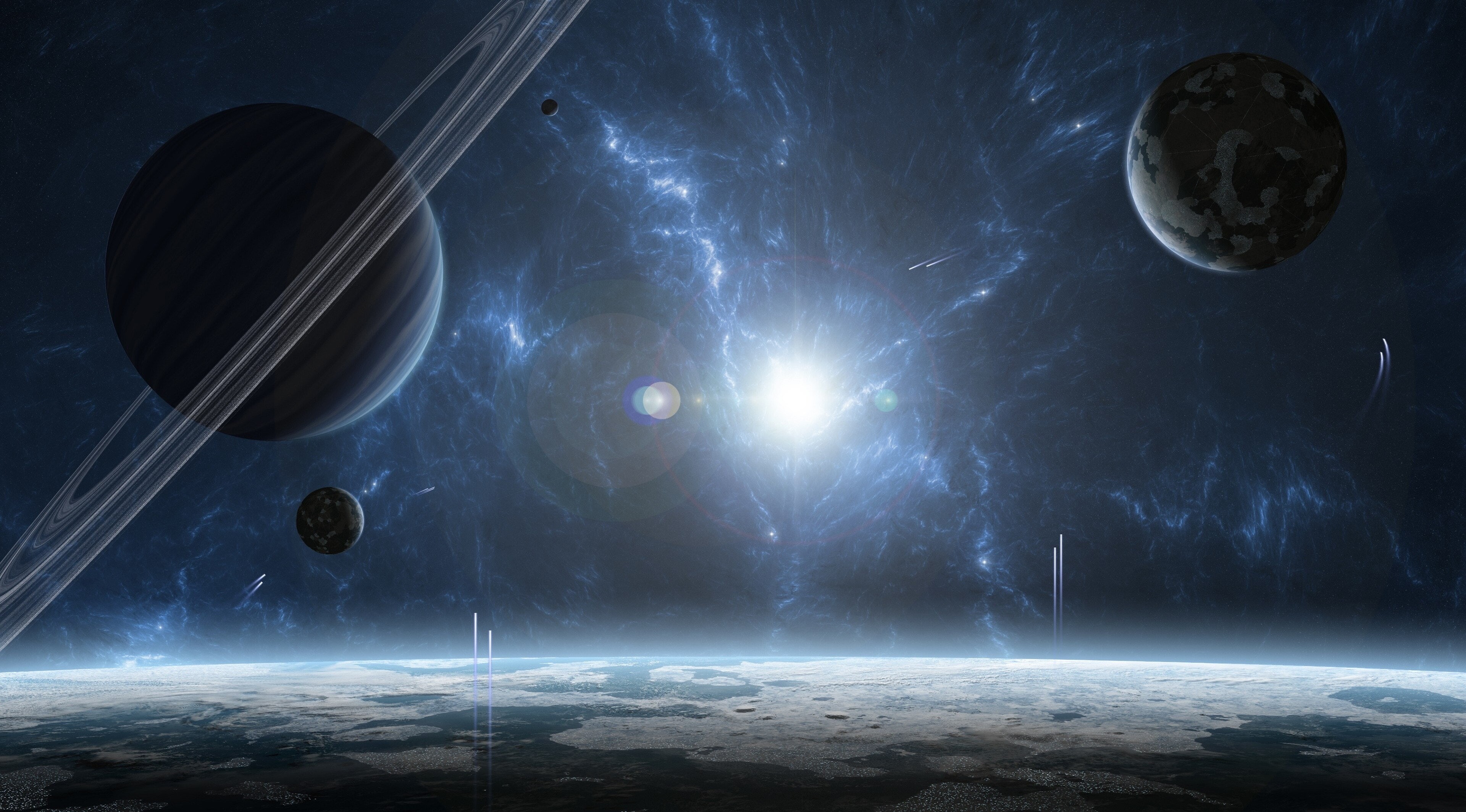 sky, celebration, glowing, technology, illuminated, indoors, moon, exoplanet 4k best  for desktop, dust, balloon, light - natural phenomenon, planet - space, HD Wallpaper