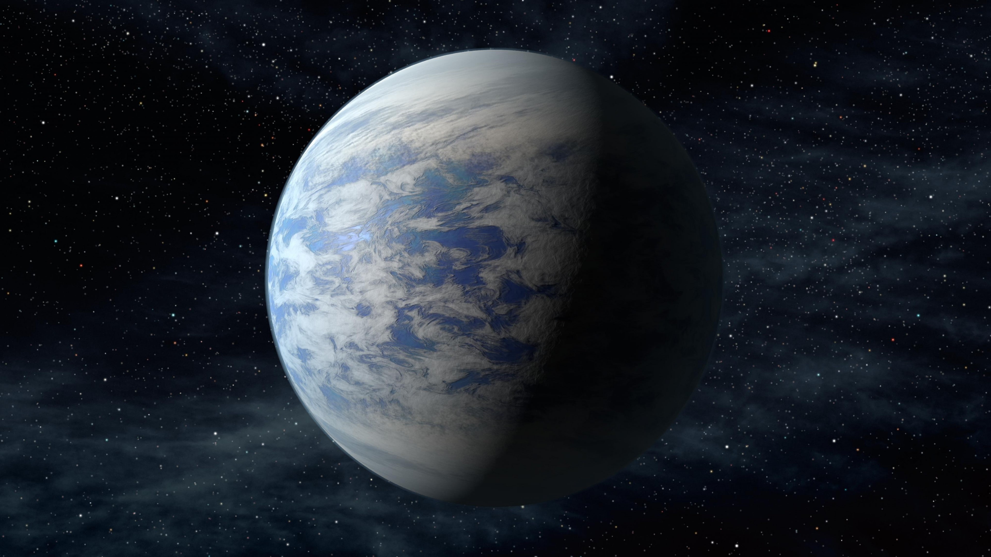 Exoplanet, Kepler-452b, 4K, Planet, space, stars, HD Wallpaper