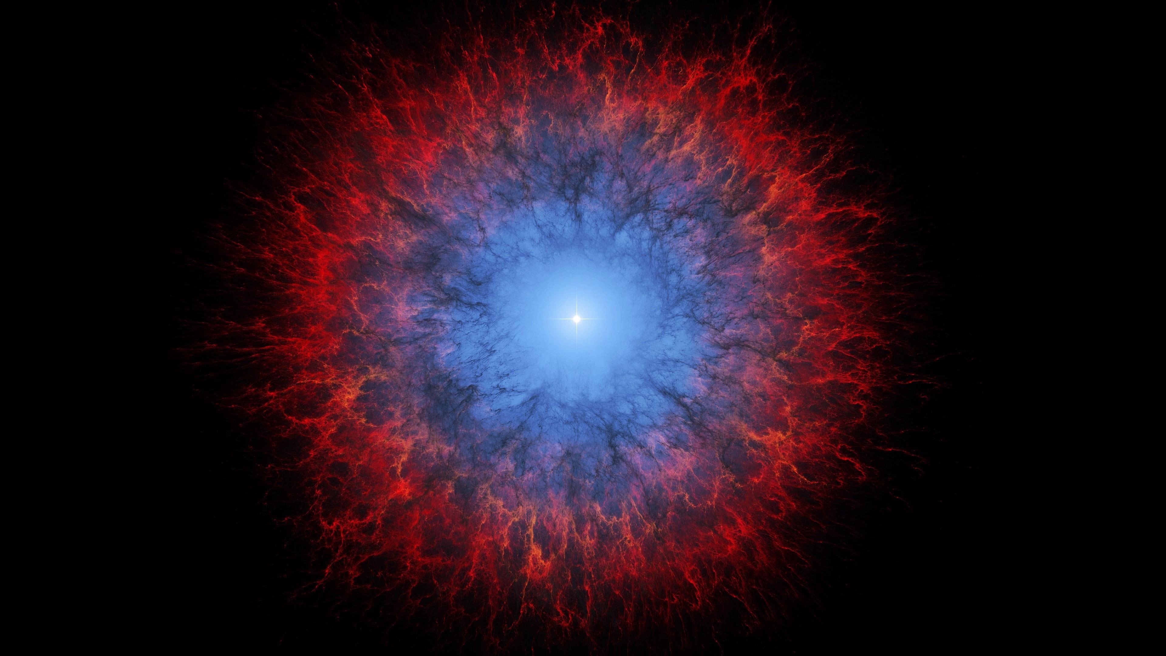 circle, space, planetary nebula, phenomenon, atmosphere, nebula, glow, 4K, outer space, astronomical object, sky, cosmos, darkness, universe, HD Wallpaper