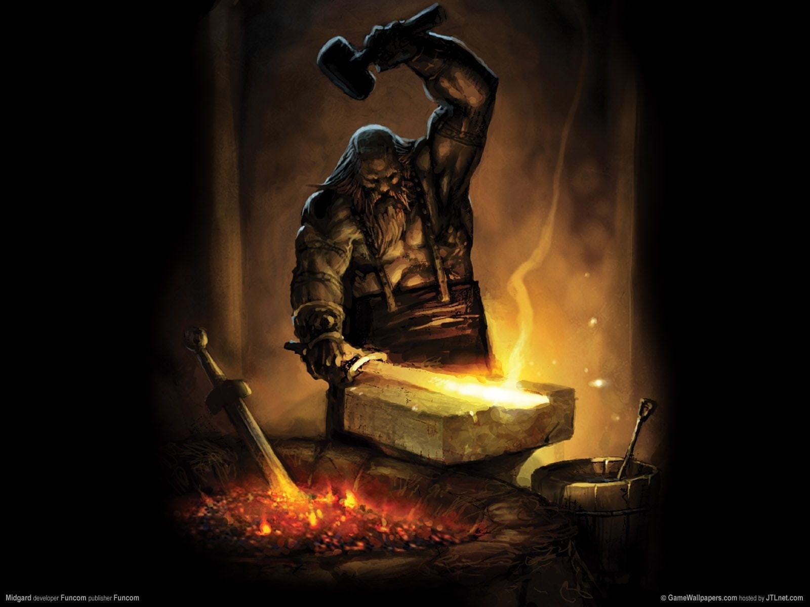 viking, 720P, midgard, blacksmith, hd, video games, HD Wallpaper