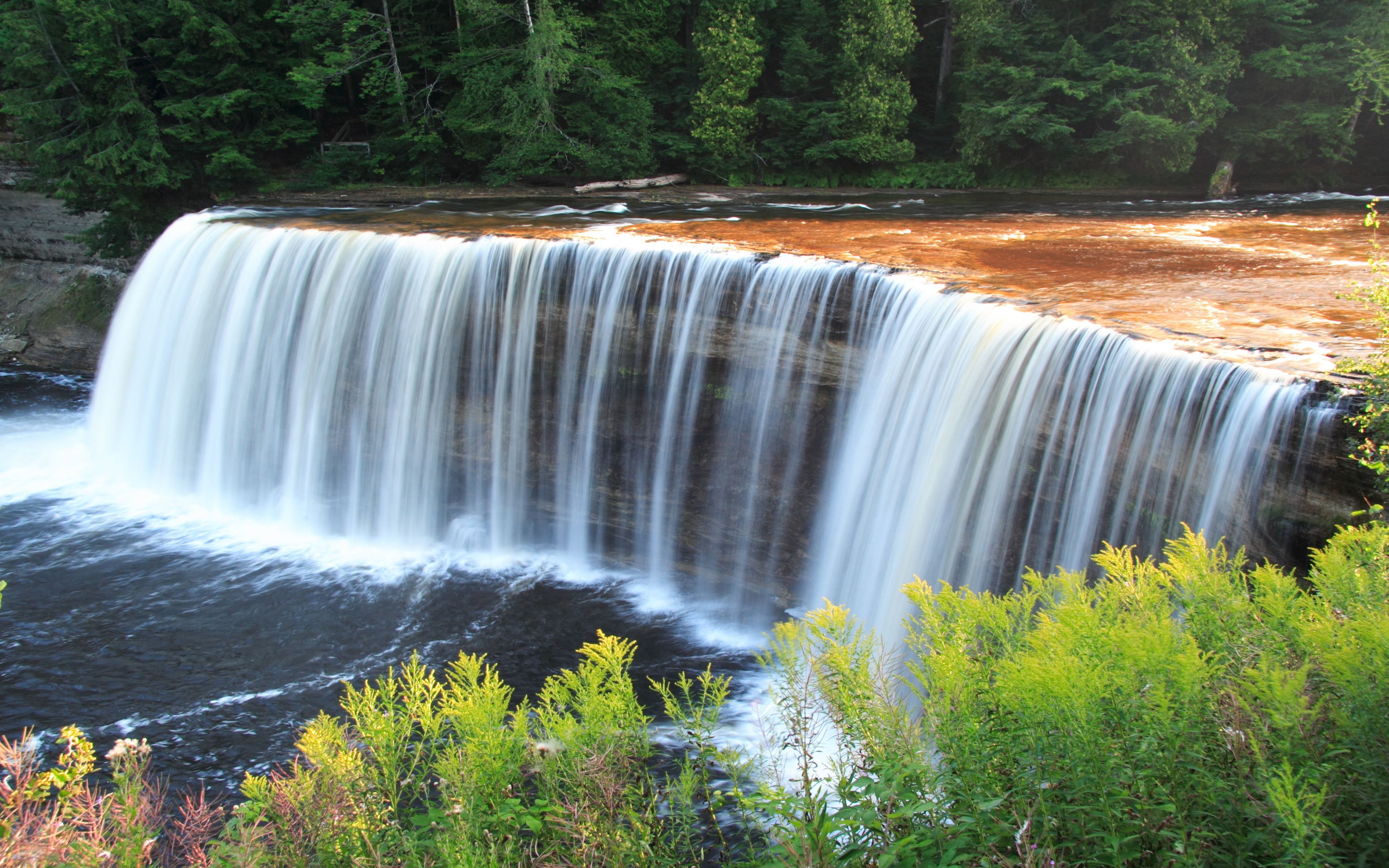upper, mobile, travel destinations, beauty in nature, tree, forest, dam, plant, environment, long exposure, falls, peninsula, no people, states, water, HD Wallpaper