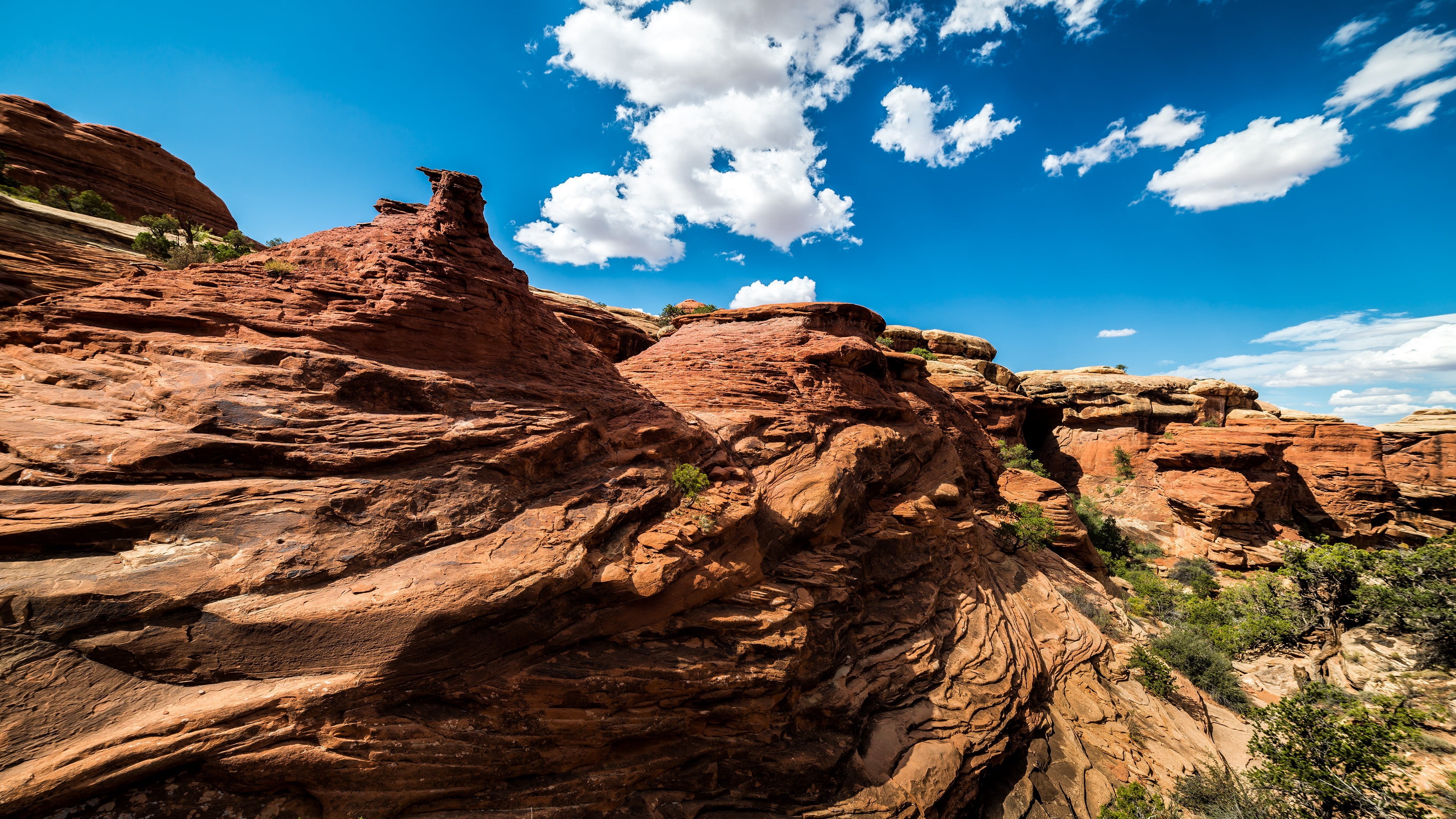 cloud - sky, rock - object, canyon, scenics - nature, geology, arid climate, tranquil scene, physical geography, outdoors, no people, idyllic, beauty in nature, HD Wallpaper
