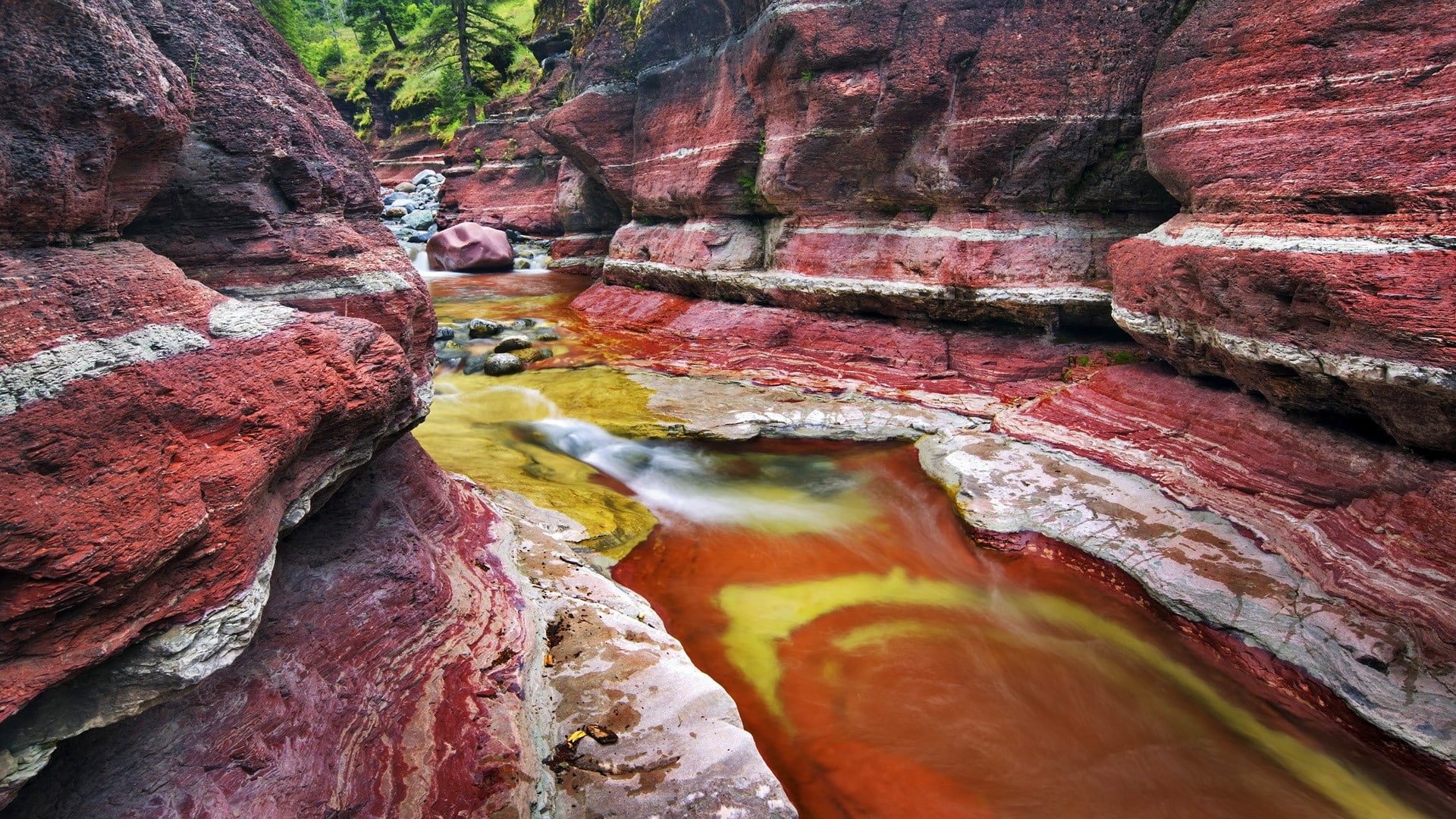 Canada, nature, travel destinations, non-urban scene, rock - object, beauty in nature, solid, power in nature, tranquility, 1080P, mountain, geology, day, HD Wallpaper