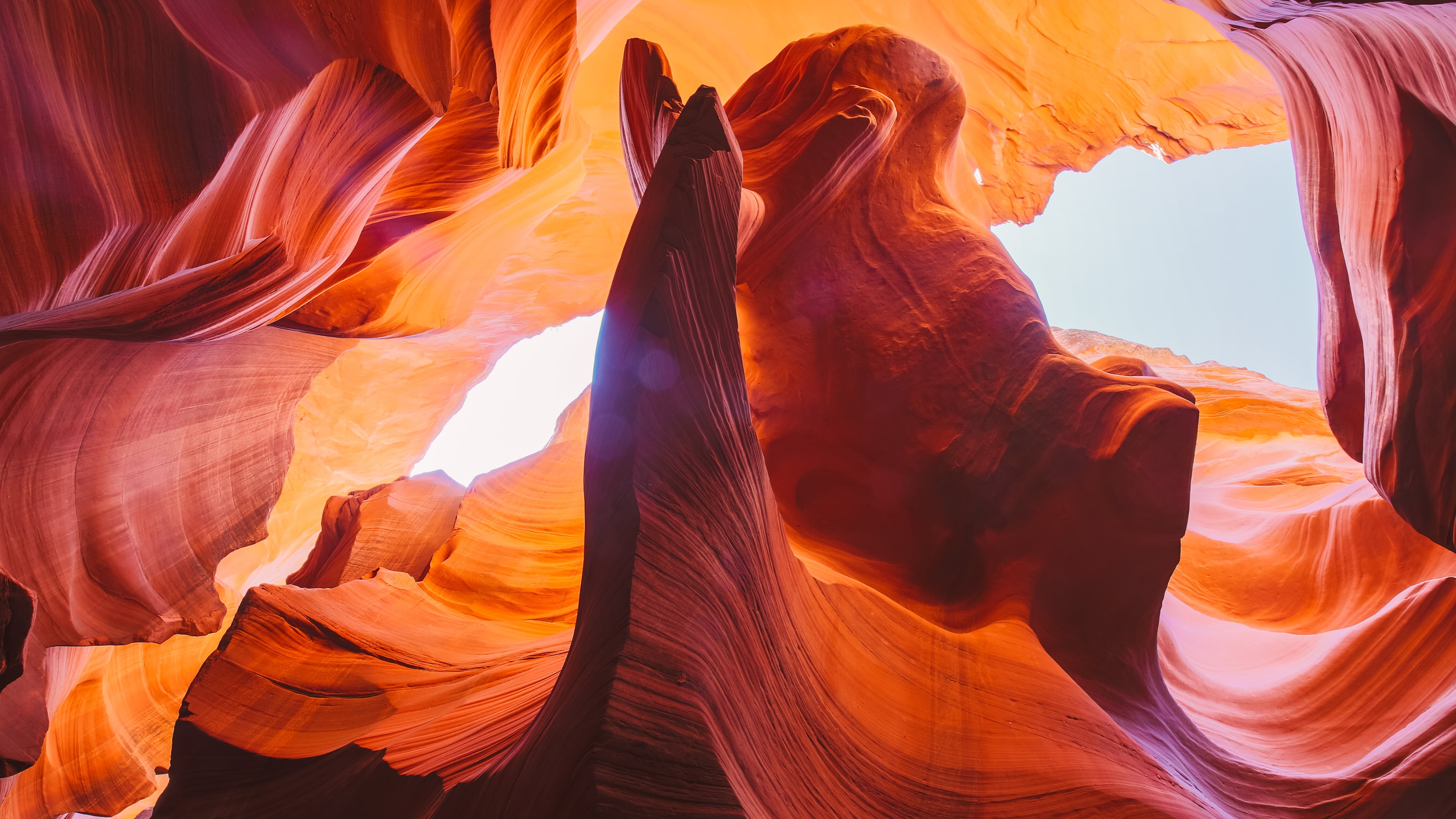 sunset, beauty, solid, canyon, people, pattern, non-urban scene, outdoors, orange Color, adult, page - Arizona, 4K, backgrounds, low angle shot, arizona, HD Wallpaper
