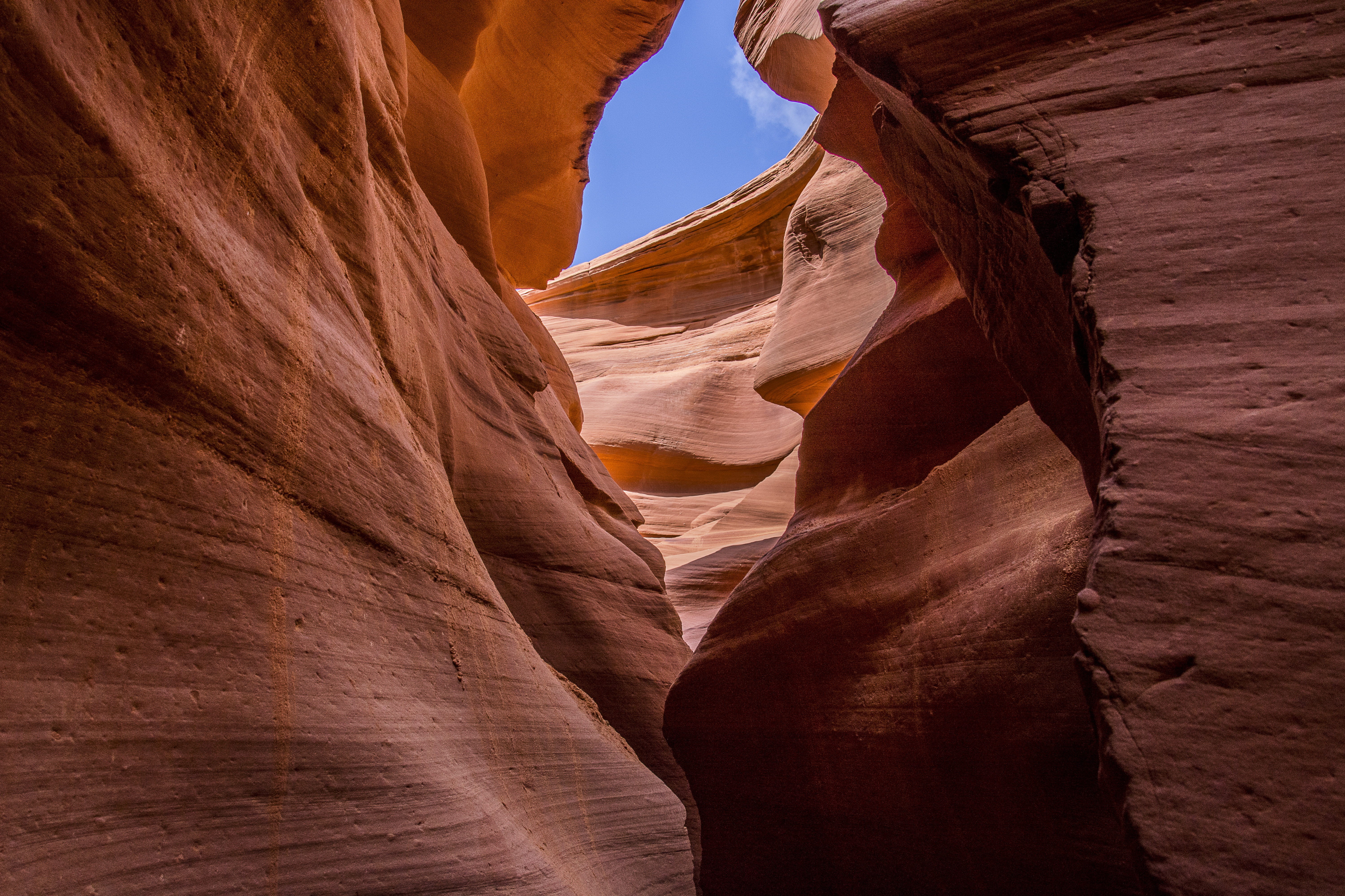 scenics, antelope Canyon, physical geography, outdoors, tranquility, rock, arid climate, eroded, sunlight, daytime, orange, red rock, no people, travel, HD Wallpaper