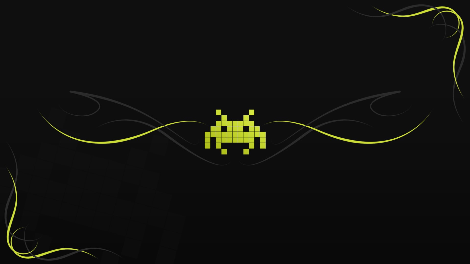 1080P, video games, black, invaders, hd, space, HD Wallpaper