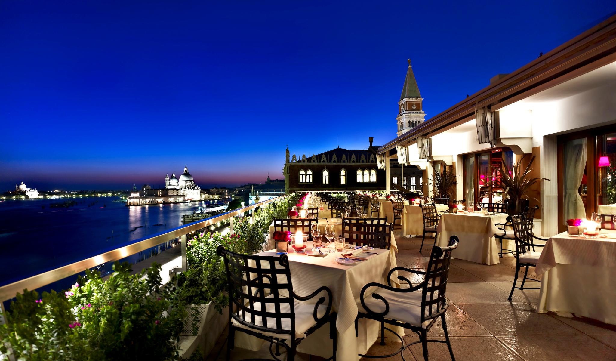 evening, italia, 1080P, nature, view, water, blue, dinner, hotel, romance, sunset, venice, romantic, italy, HD Wallpaper