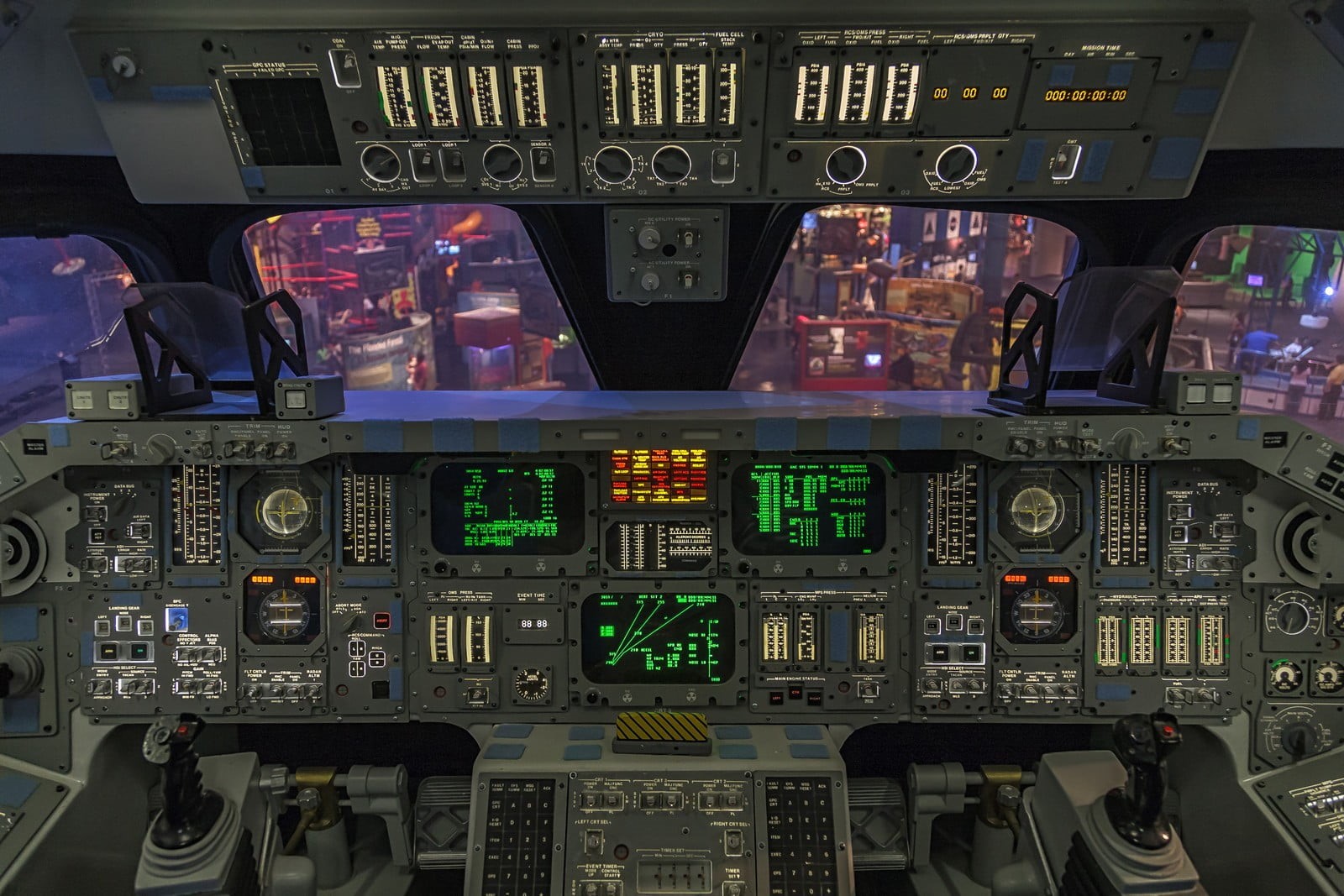 equipment, airplane, vehicle, no people, car, cockpit, air vehicle, controller, dashboard, vehicle interior, 720P, transportation, complexity, NASA, black, HD Wallpaper