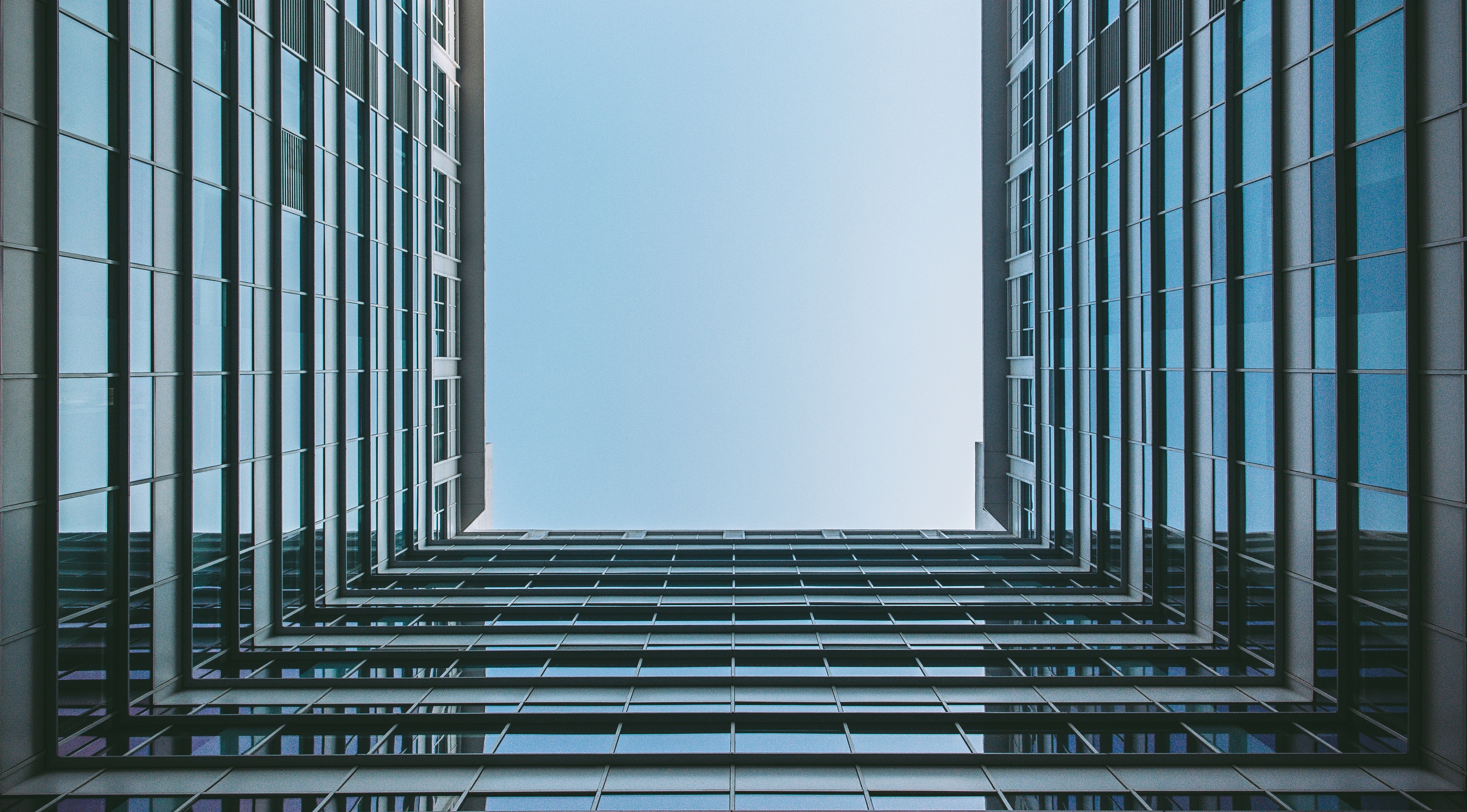 skyscraper, window, architecture, financial district, outdoors, tall - high, city, glass, building, office building exterior, office, no people, sky, clear sky, HD Wallpaper