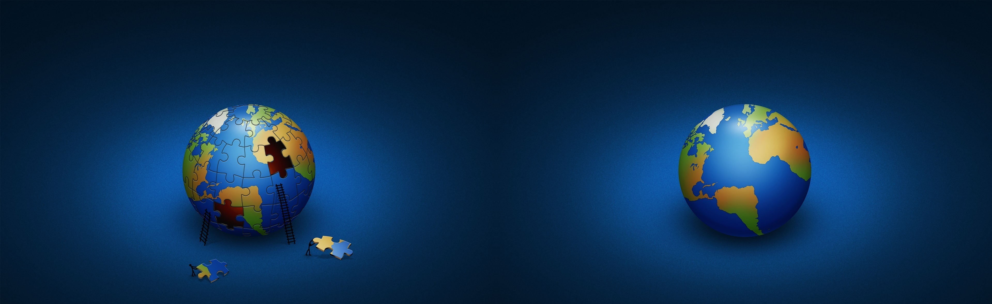screen, computer, nature, cut out, planet earth, flat, business, global communications, blue, close-up, multi colored, group of animals, colored background, HD Wallpaper