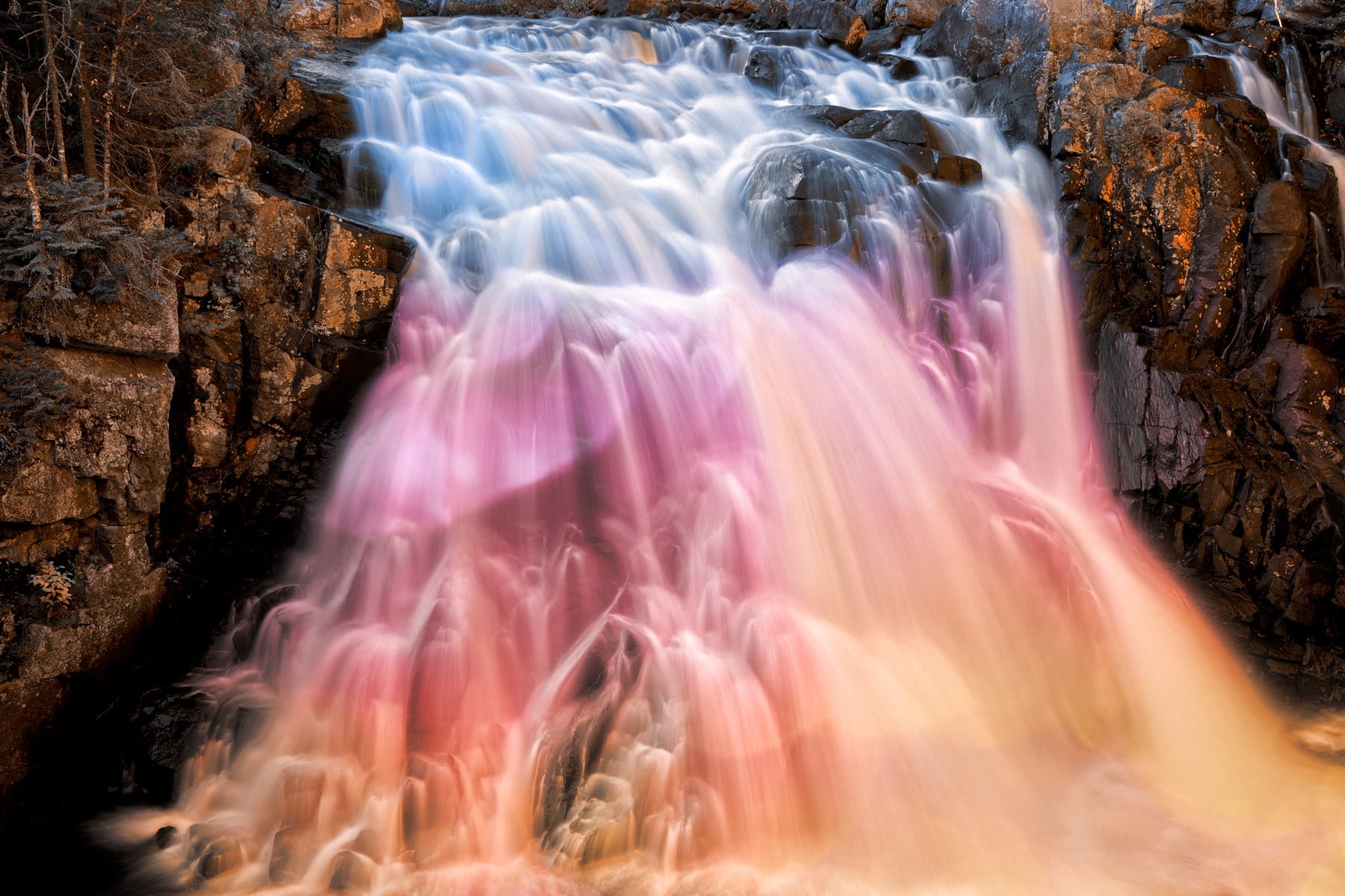 picture, hdr, long  exposure, colors, beauty, fluid, yellow  gold, blurred Motion, colorful, purple  violet, color, background, digital  art, river, dreamy, HD Wallpaper