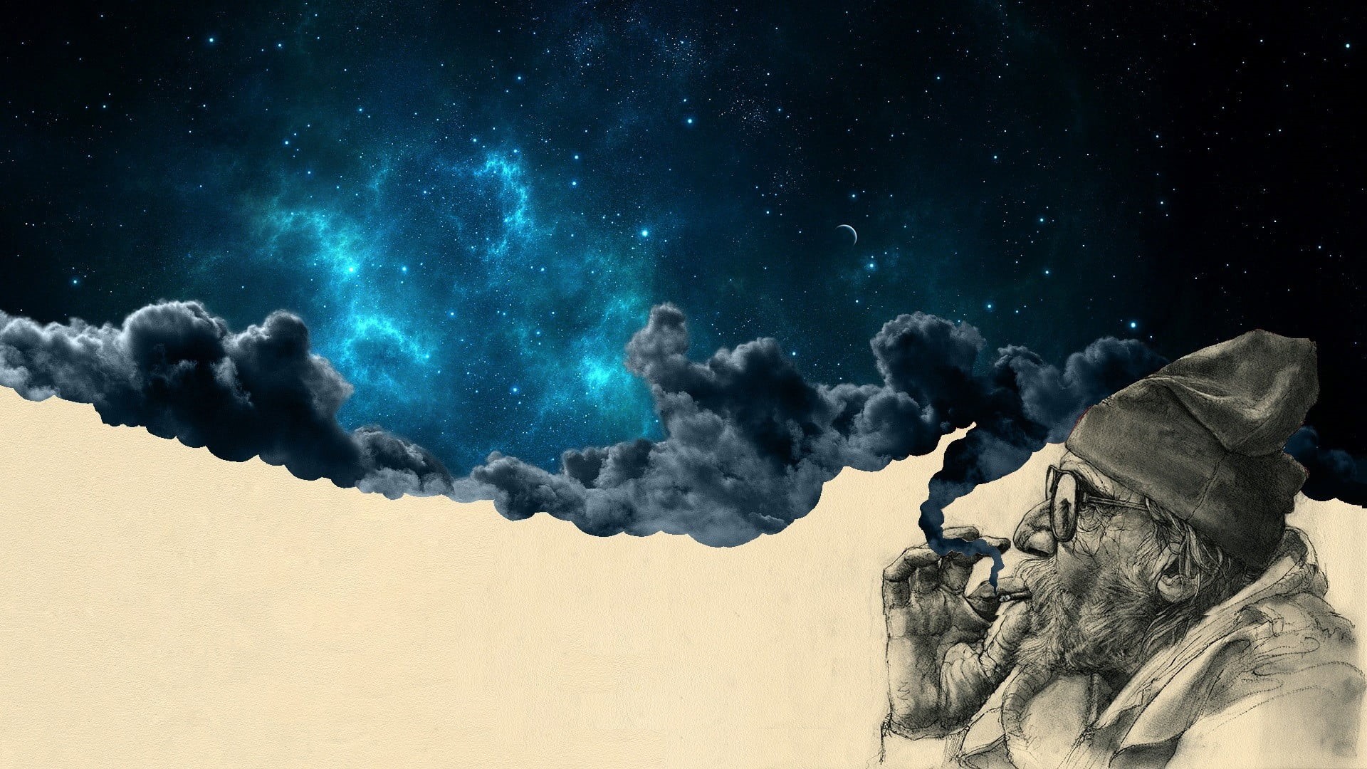 outdoors, nature, sky, man, space, men, group of people, low angle view, blue, people, star - space, cloud - sky, scenics - nature, medium group of people, HD Wallpaper