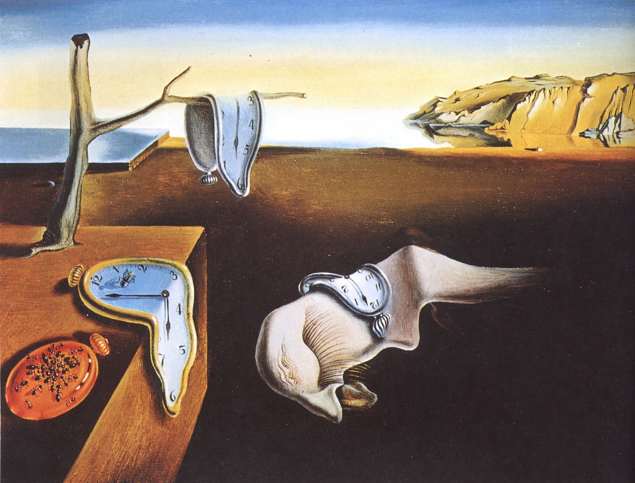 clocks, classic art, surreal, artwork, painting, Salvador Dalí, 1080P, HD Wallpaper