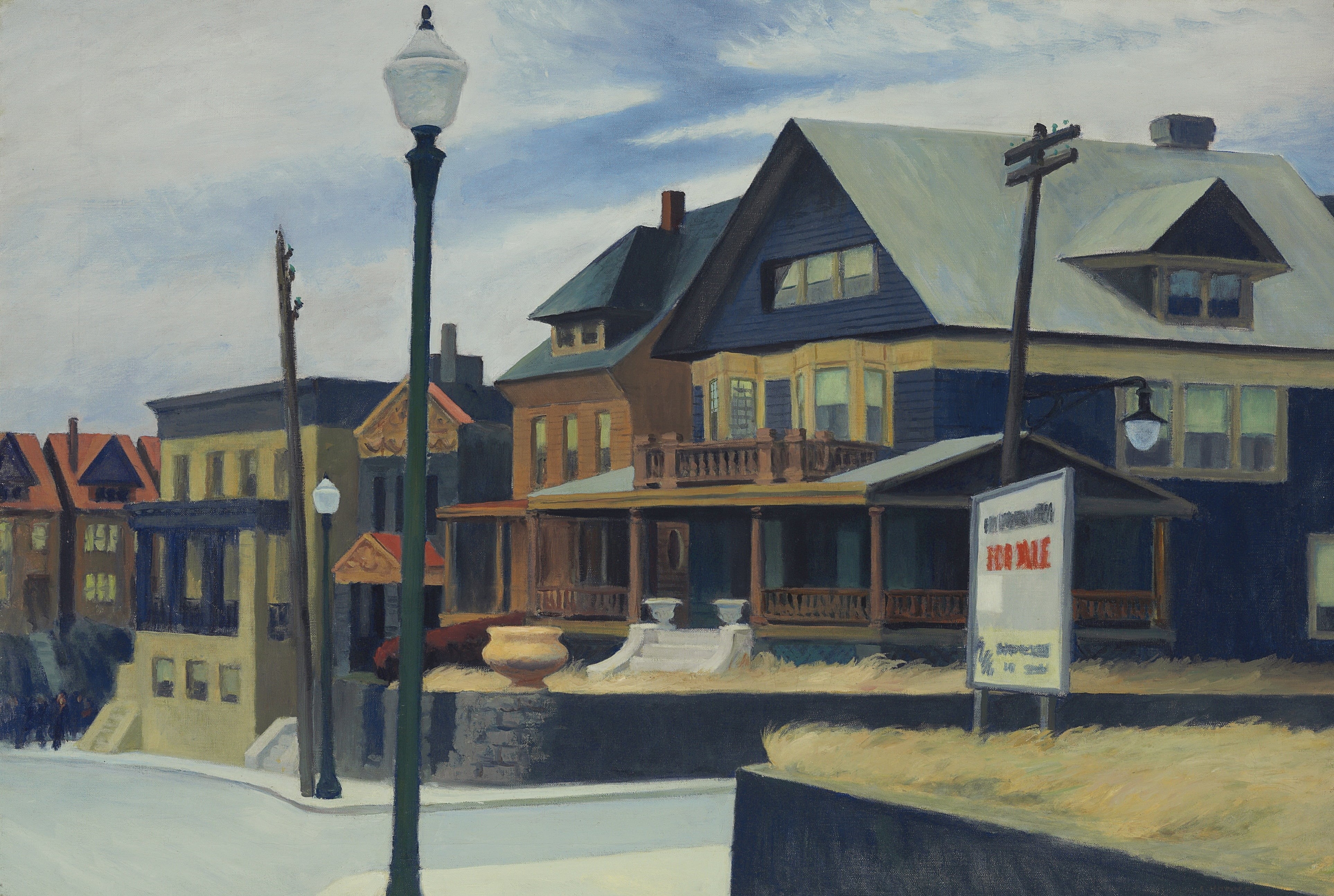 Over Weehawken, 4K, Edward Hopper, East Wind, 1934, HD Wallpaper