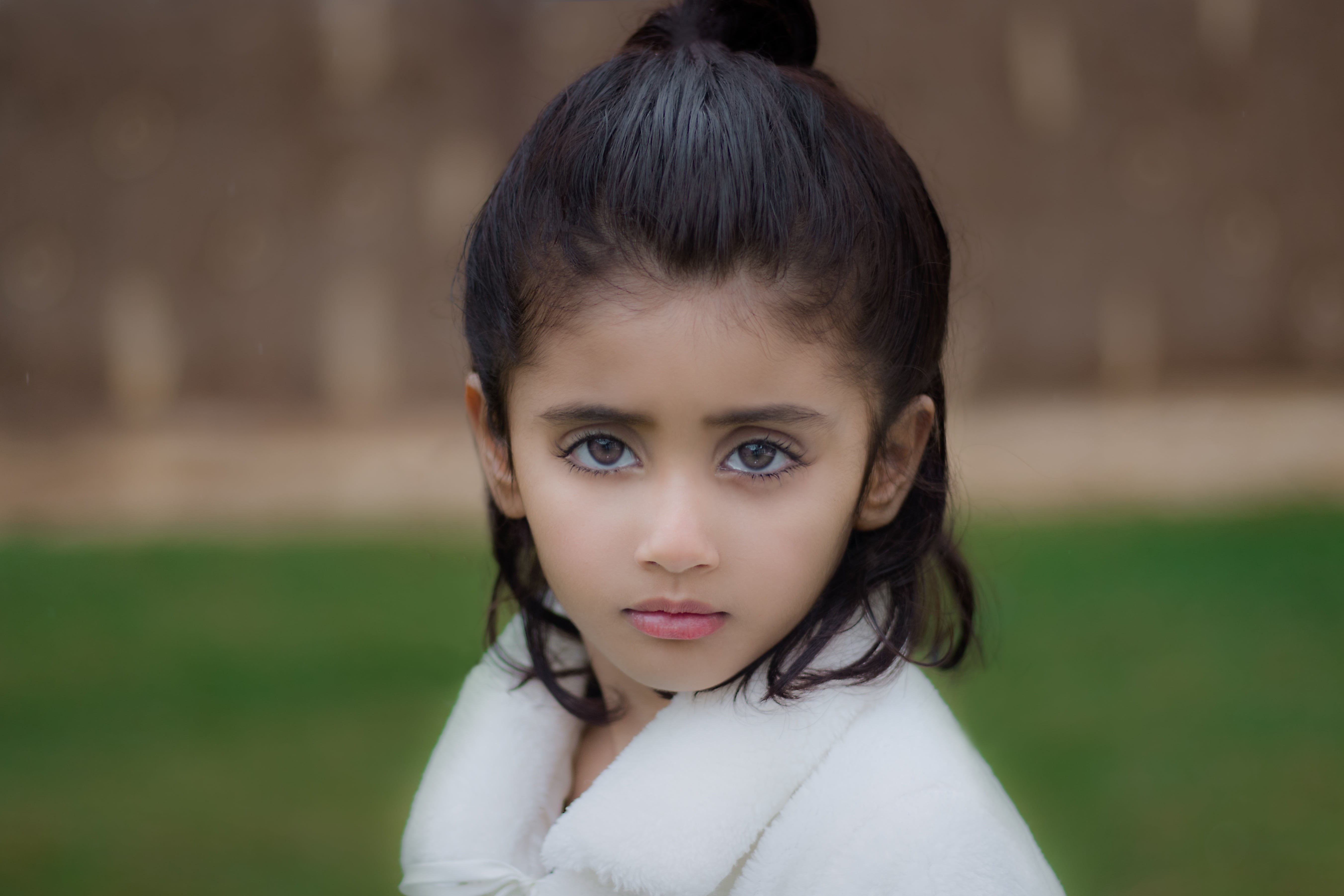 person, front view, child, haired, woman, childhood, 5K, outdoors, one girl only, love, women, little, offspring, princes, coat, children only, headshot, HD Wallpaper