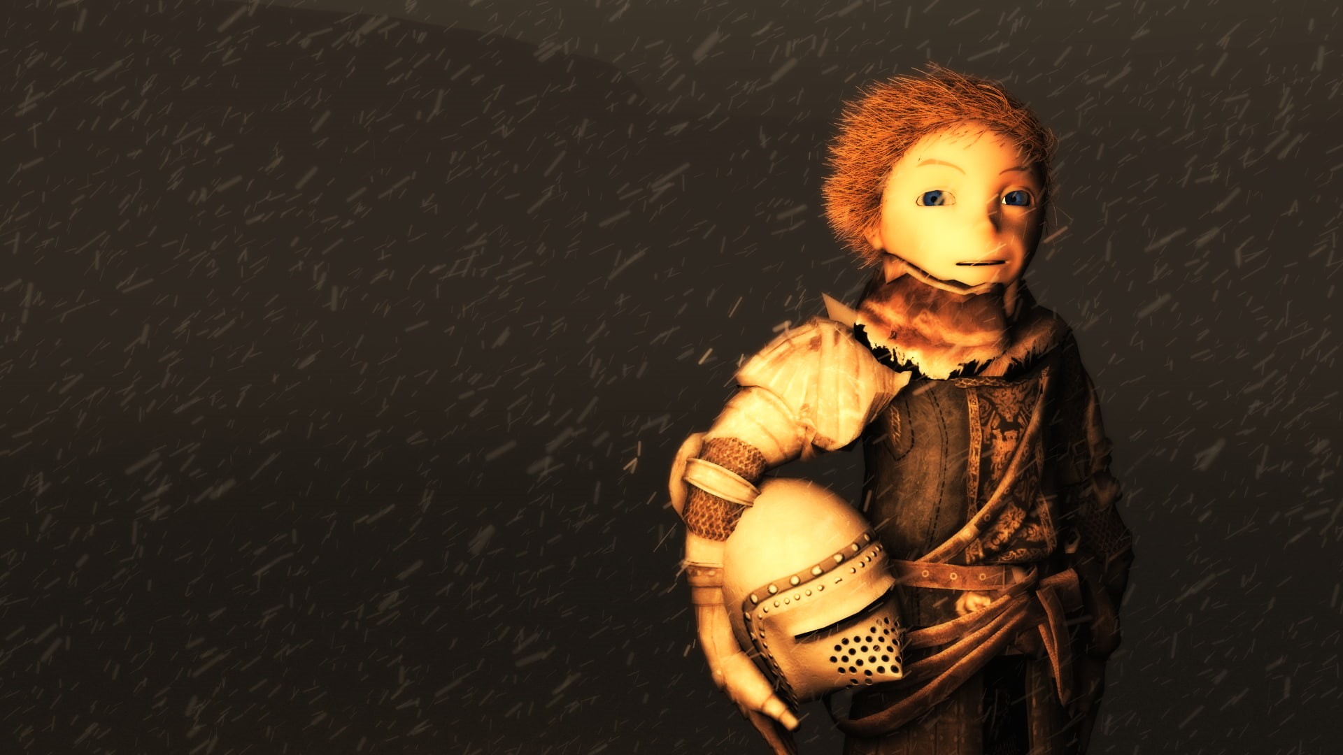 wind, Little Prince, animation, night, armor, Knights, snow, Medieval, helmet, 1080P, storm, HD Wallpaper