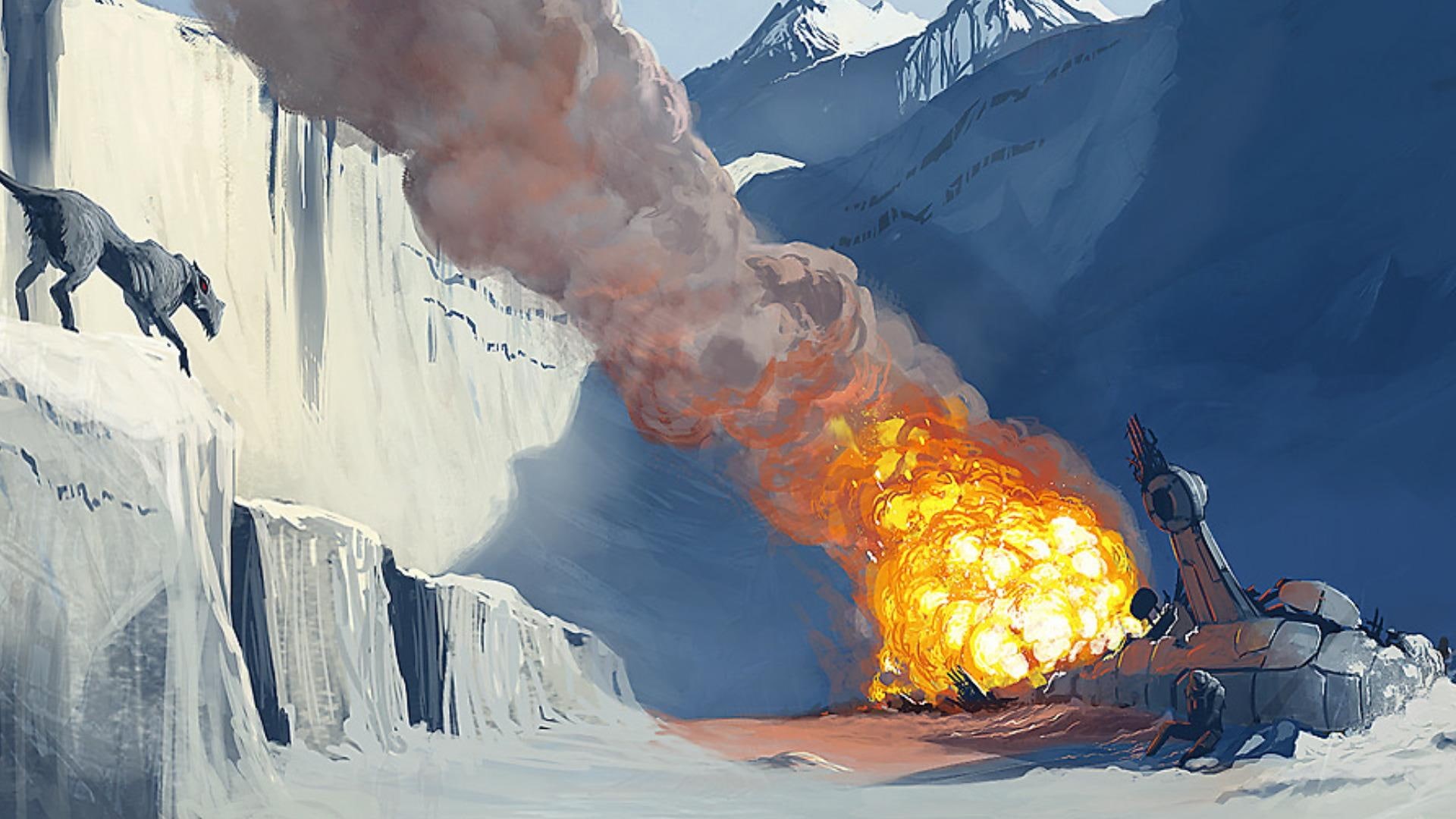 fire, scifi, 3d and abstract, 1080P, HD Wallpaper