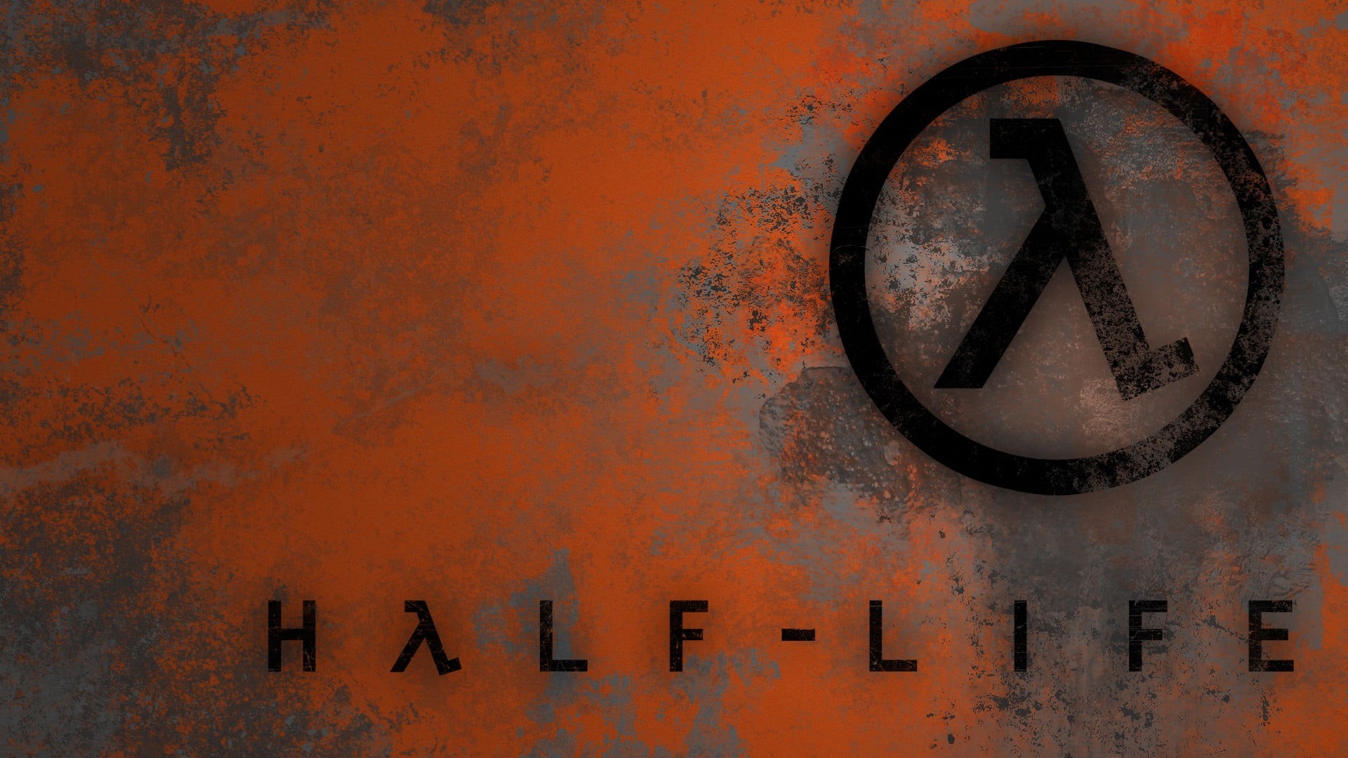 full frame, red, outdoors, backgrounds, Half-Life, built structure, orange color, damaged, 1080P, day, close-up, wall - building feature, no people, textured, HD Wallpaper