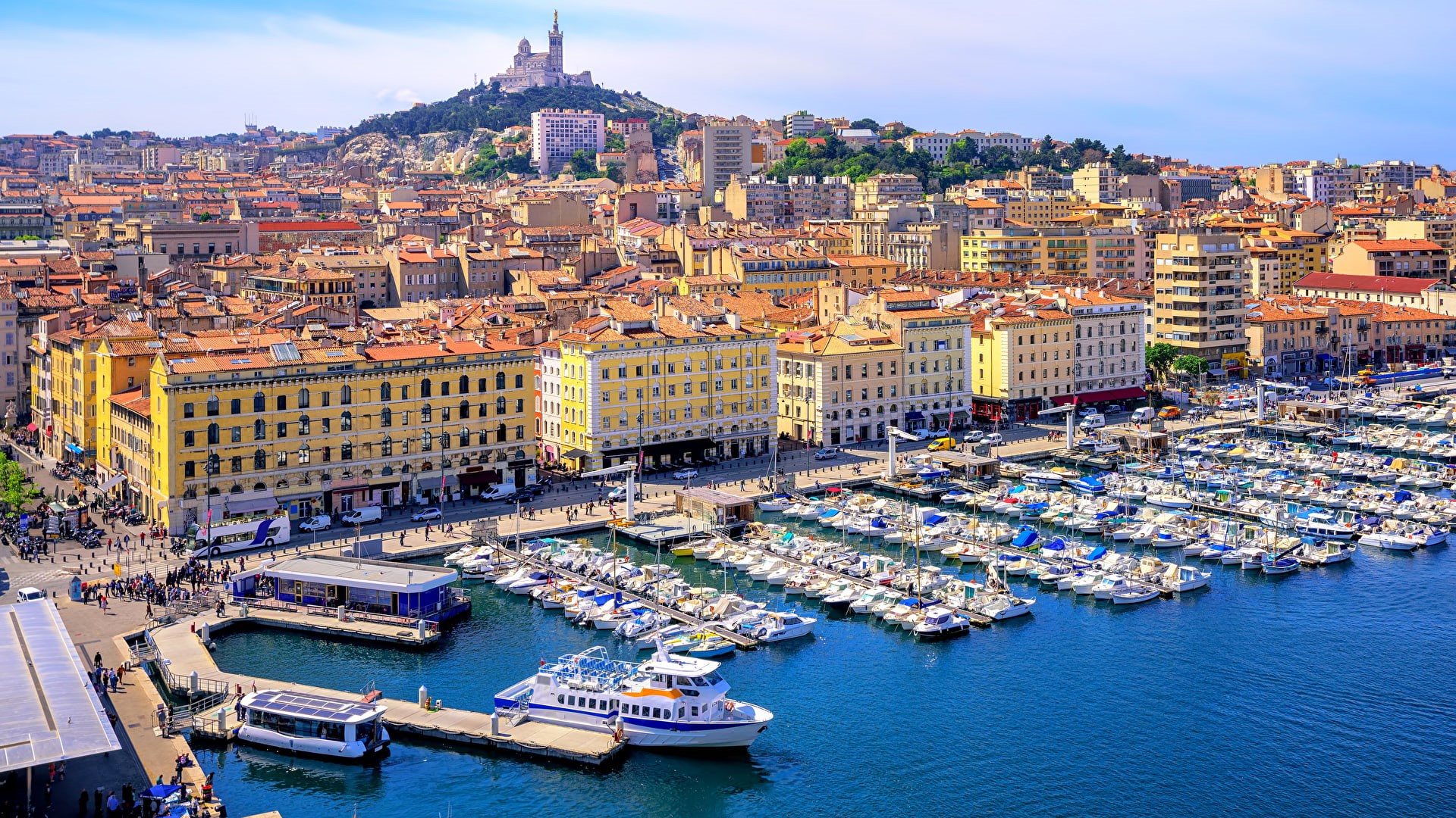 francia, europa, puerto, ciudad, 1080P, marseille, HD Wallpaper