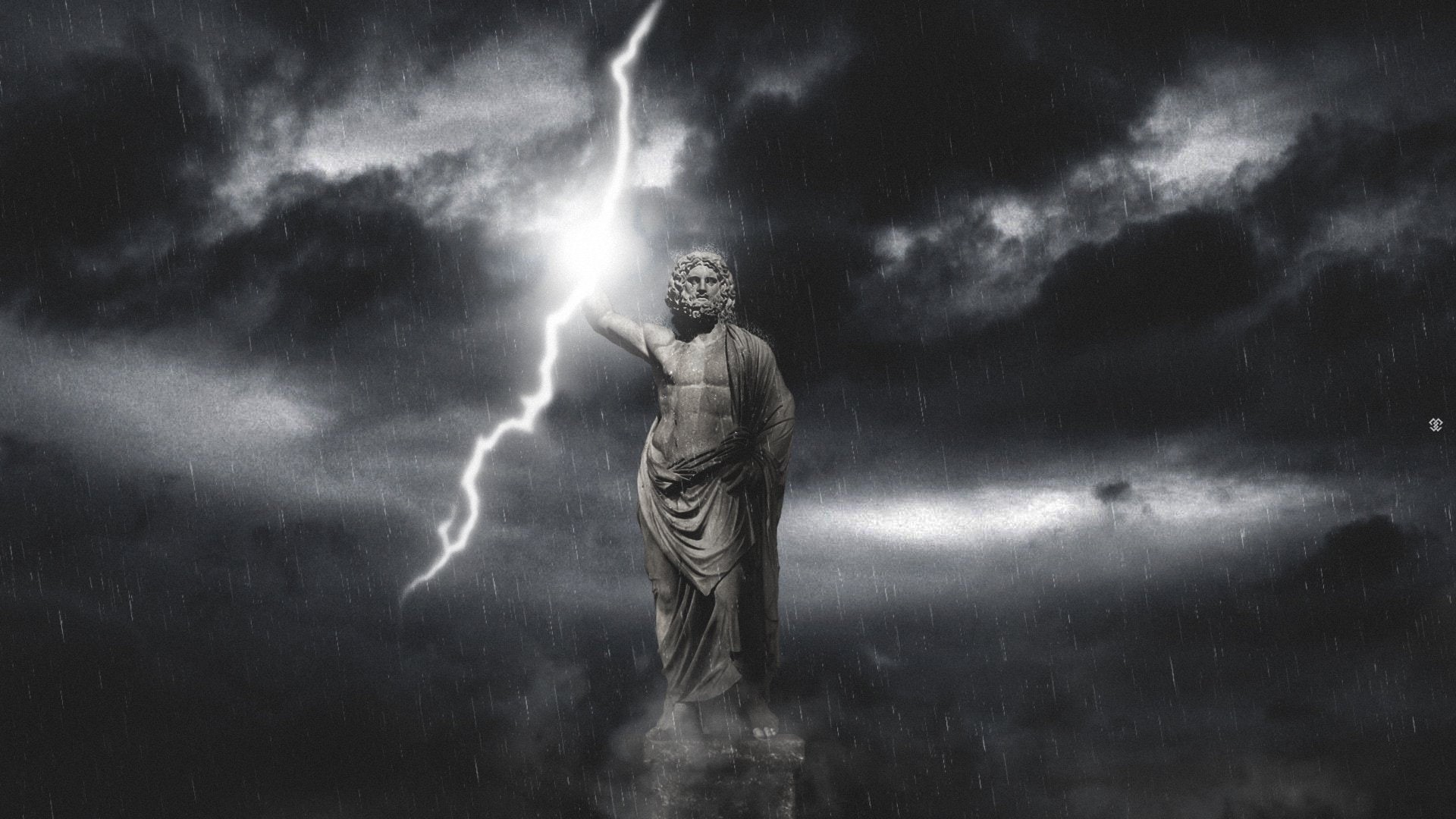 gods, clouds, Lightning, 1080P, fantasy, rain, storm, Zeus, sky, nature, WEATHER, God, HD Wallpaper
