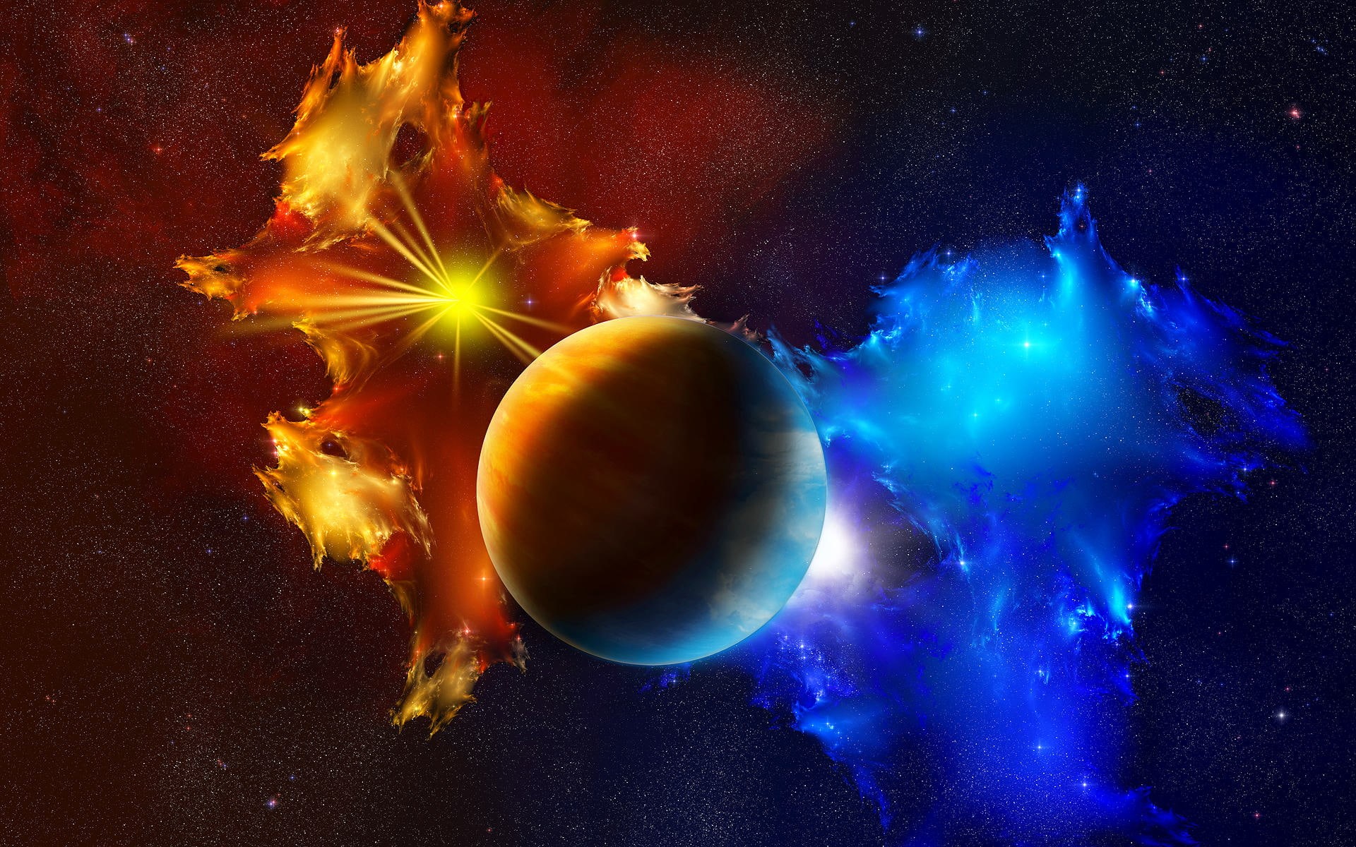 1080P, stars, universe, abstract, planets, colorful, space, HD Wallpaper