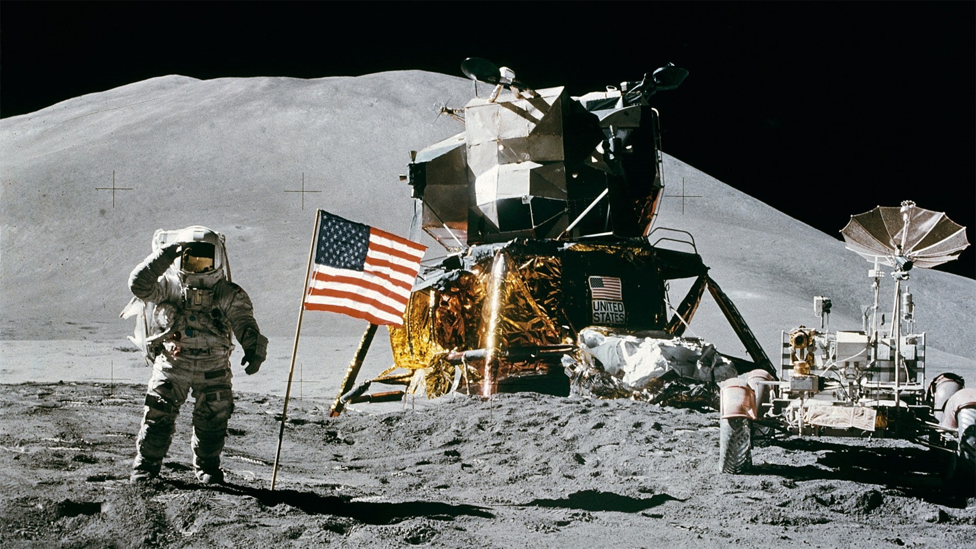 Apollo, Moon, astronaut, space, 1080P, HD Wallpaper