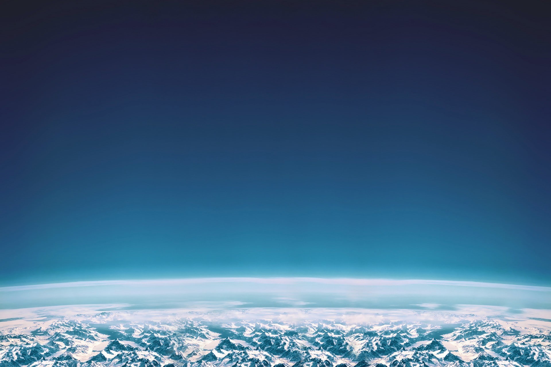 clear sky, Earth, 1080P, clouds, ozone, mountains, HD Wallpaper