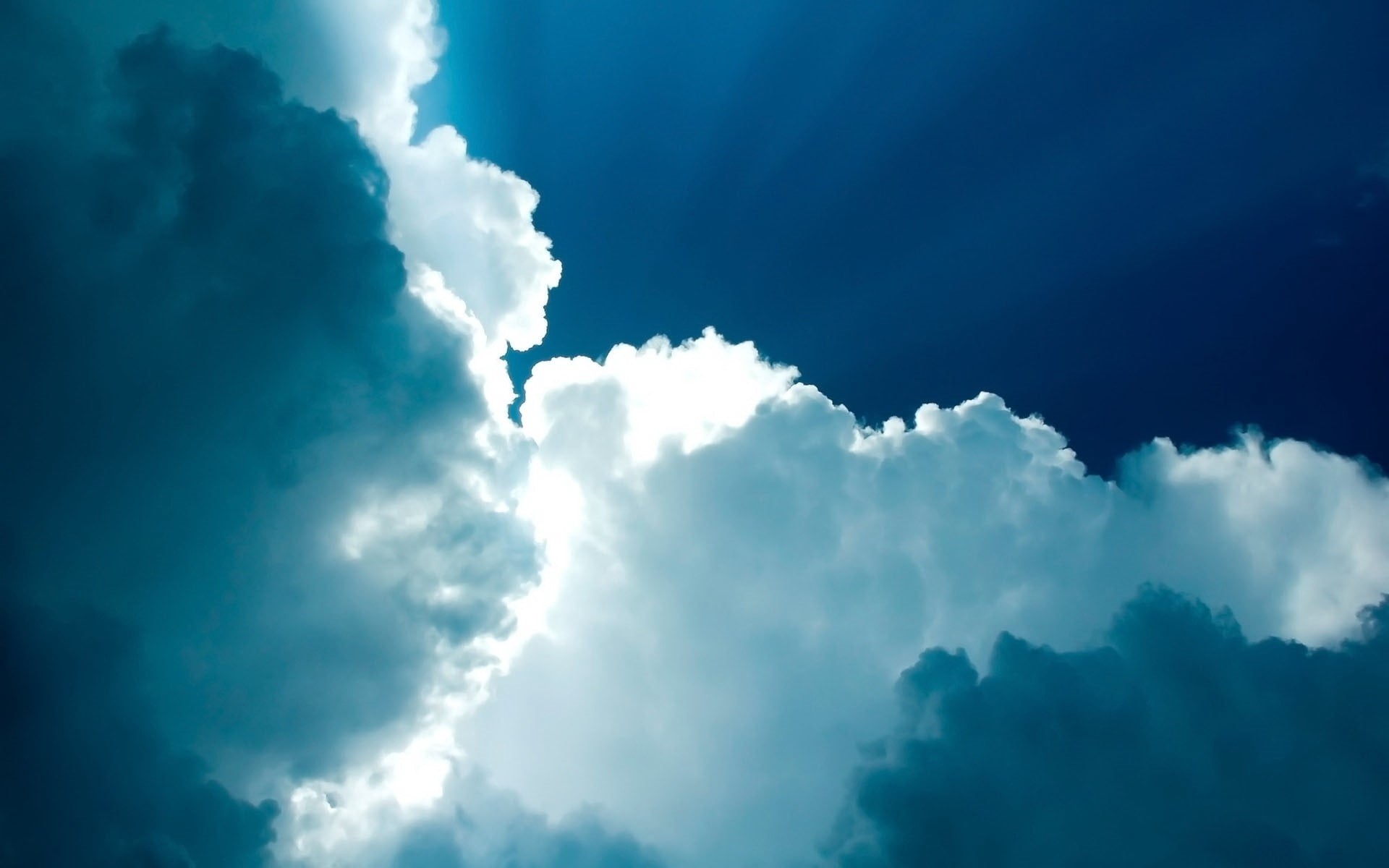 climate, sky, no People, white color, outdoors, beams, idyllic, clouds, light - Natural Phenomenon, weather, fluffy, sunlight, bright, light, meteorology, HD Wallpaper