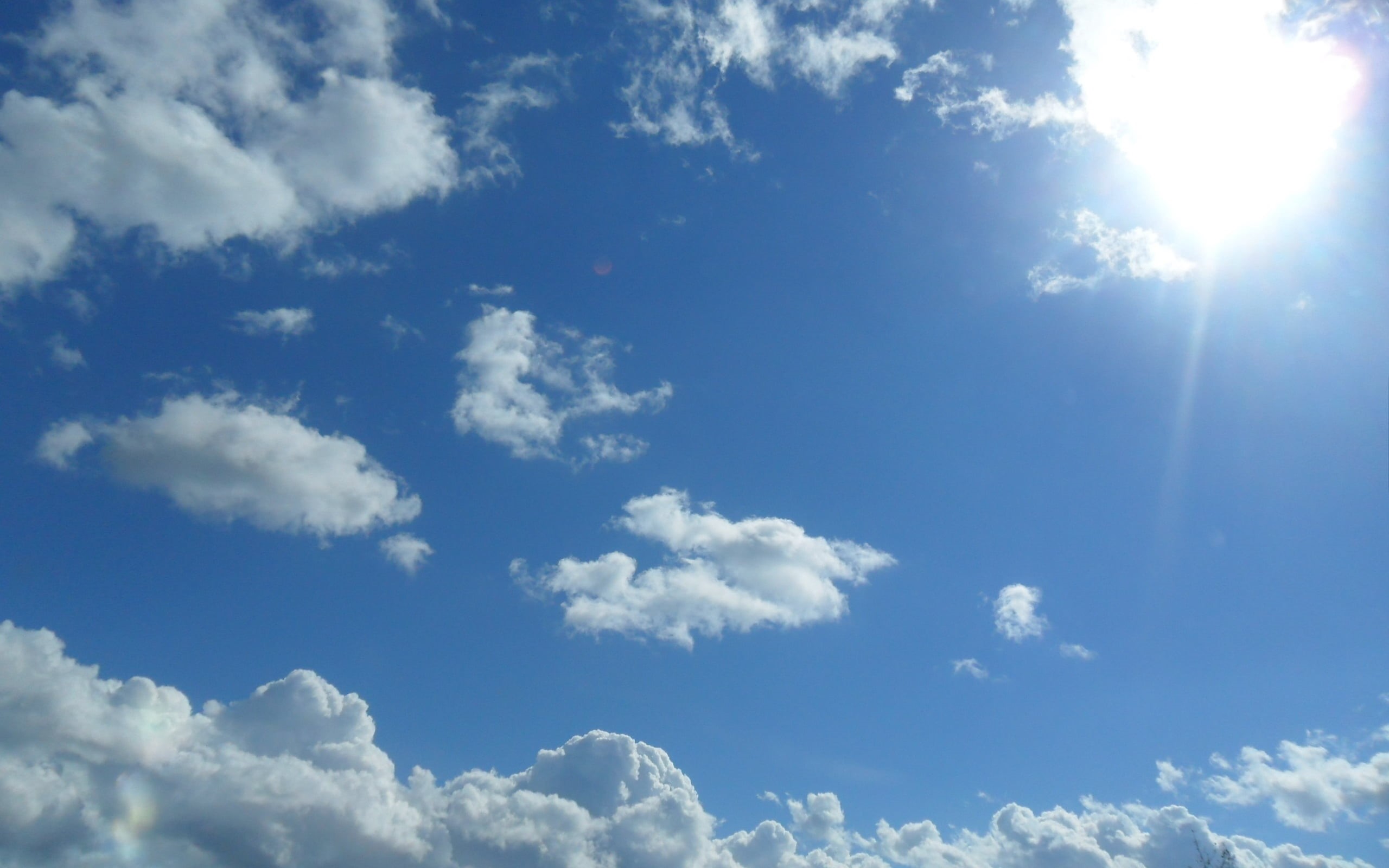 meteorology, blue, clouds, weather, season, abstract, summer, sun, sunlight, stratosphere, 2K, beauty In Nature, low angle view, bright, cloudscape, climate, HD Wallpaper