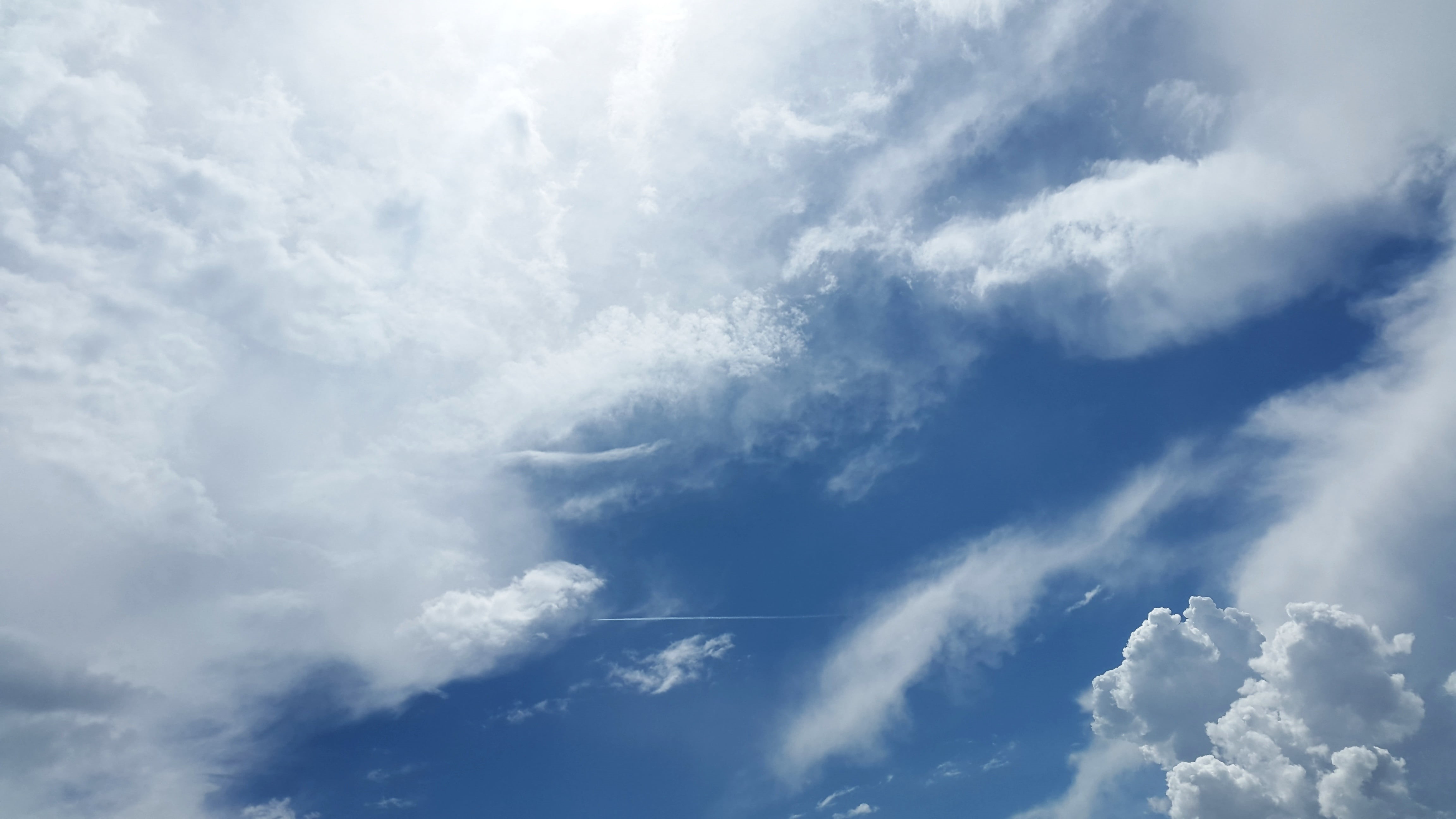 season, cumulus Cloud, air, sunlight, abstract, summer, heaven, idyllic, scenics - nature, full frame, space, light, white, no People, blue, climate, overcast, HD Wallpaper