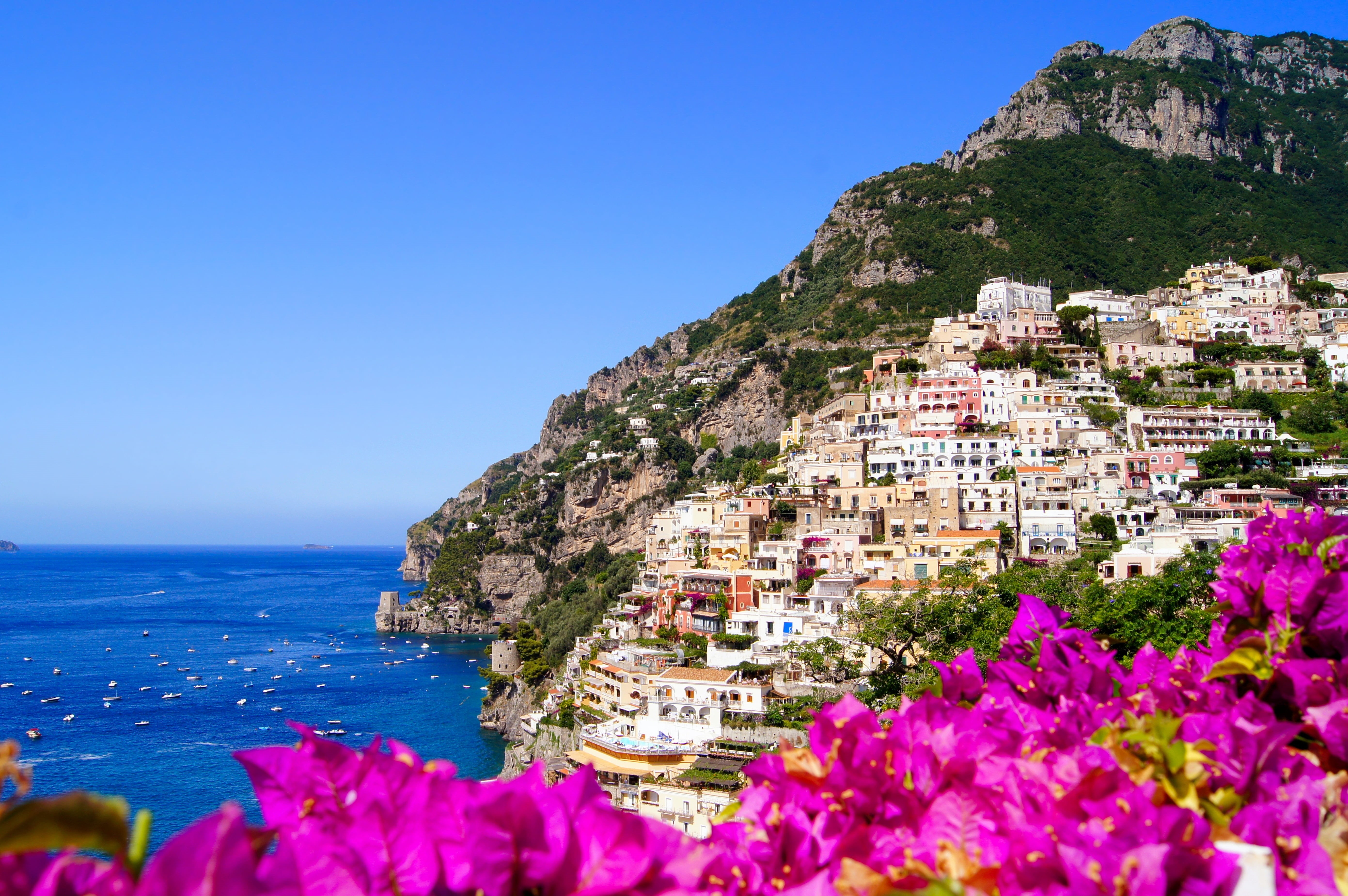 mediterranean Sea, greece, tourism, vernazza, journey, Italy, plant, 5K, summer, europe, nature, water, beauty In Nature, travel, home, vacations, flower, HD Wallpaper