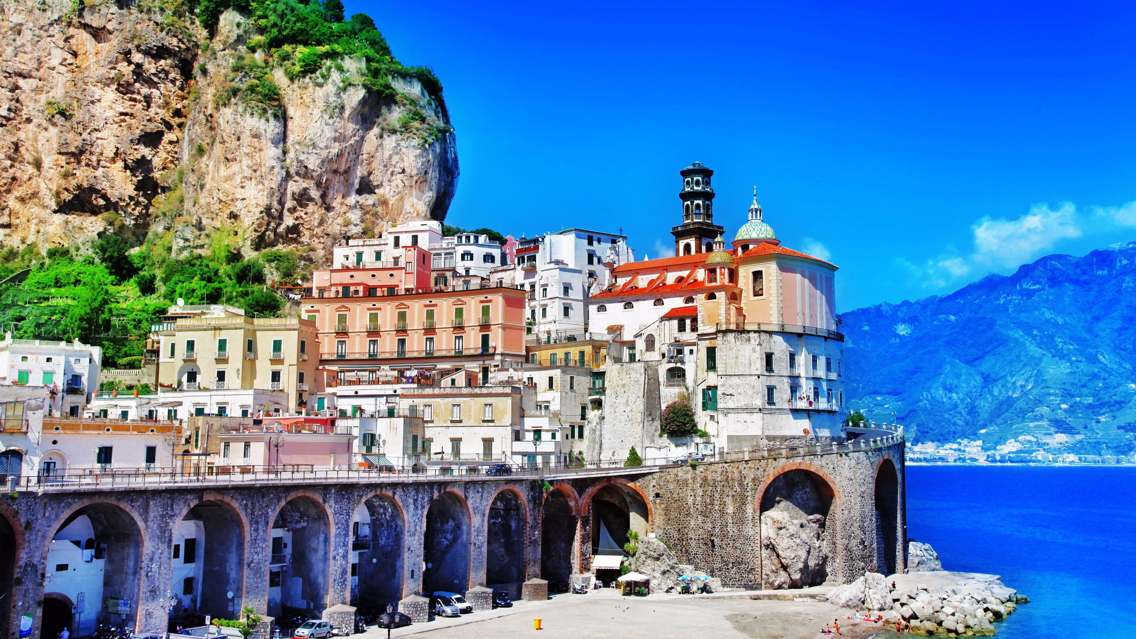 land, tourism, travel, city, residential district, cityscape, the past, picturesque, nature, architecture, italy, no people, solid, europe, mountain, history, HD Wallpaper