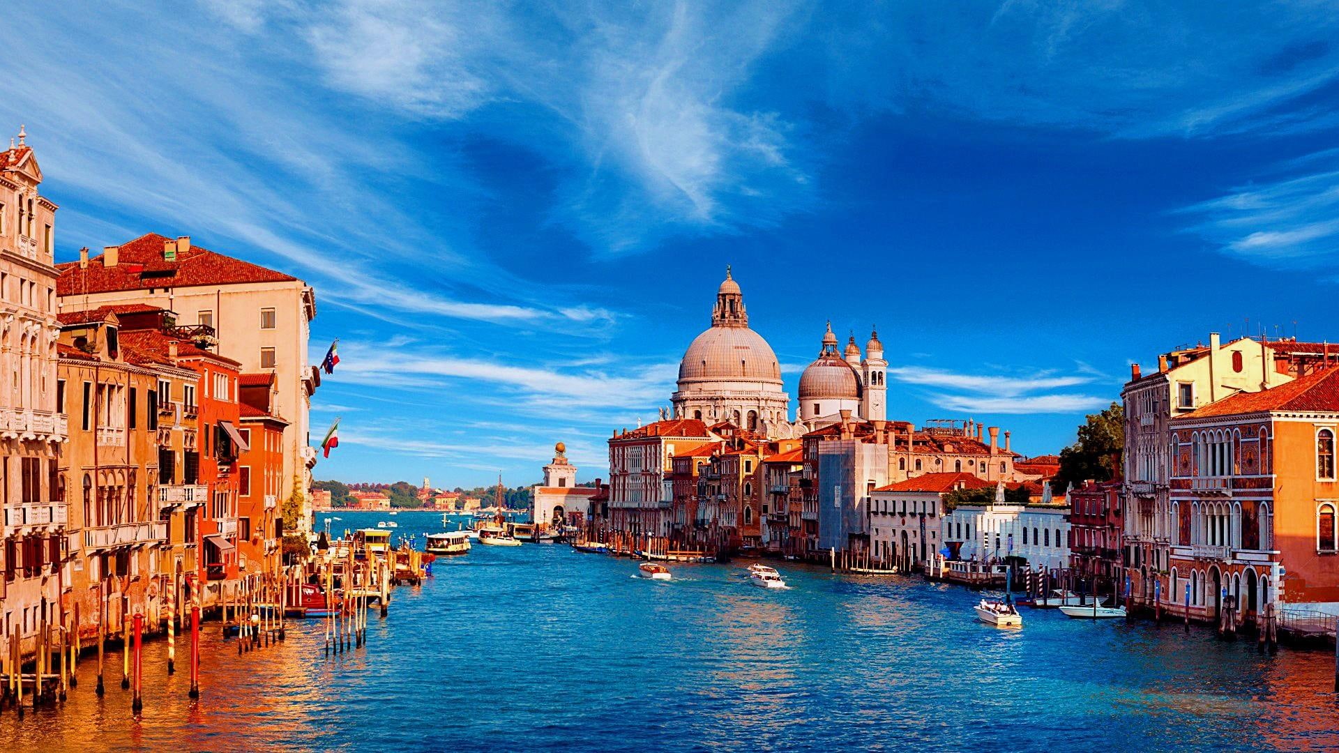 europe, grand canal, italy, architecture, 1080P, canal, cityscape, venice, HD Wallpaper