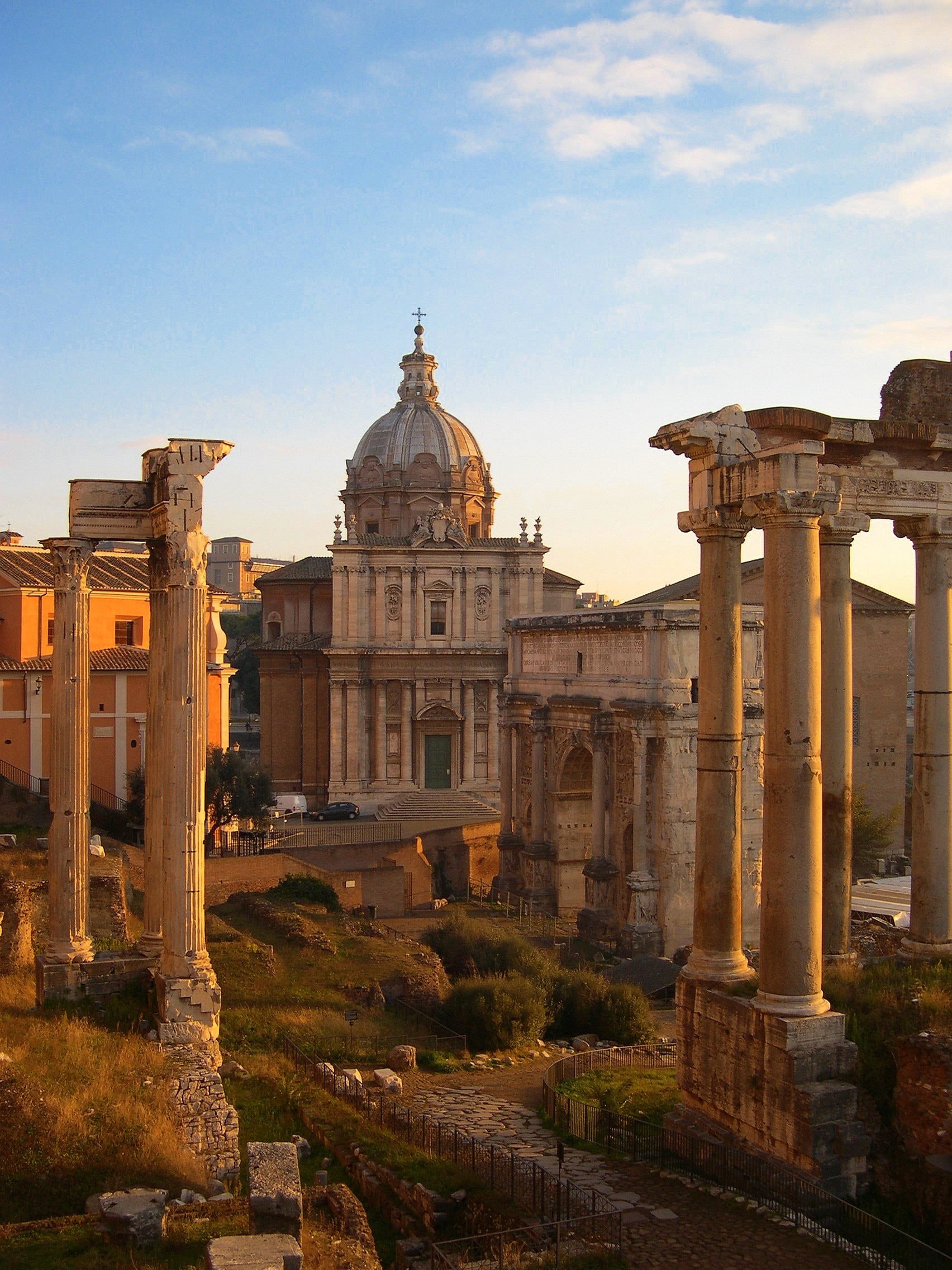 temple, city, european, rome - Italy, ancient civilization, sky, 1080P, town, day break, roman Forum, architectural, archaeology, the forum, monument, Phone HD Wallpaper