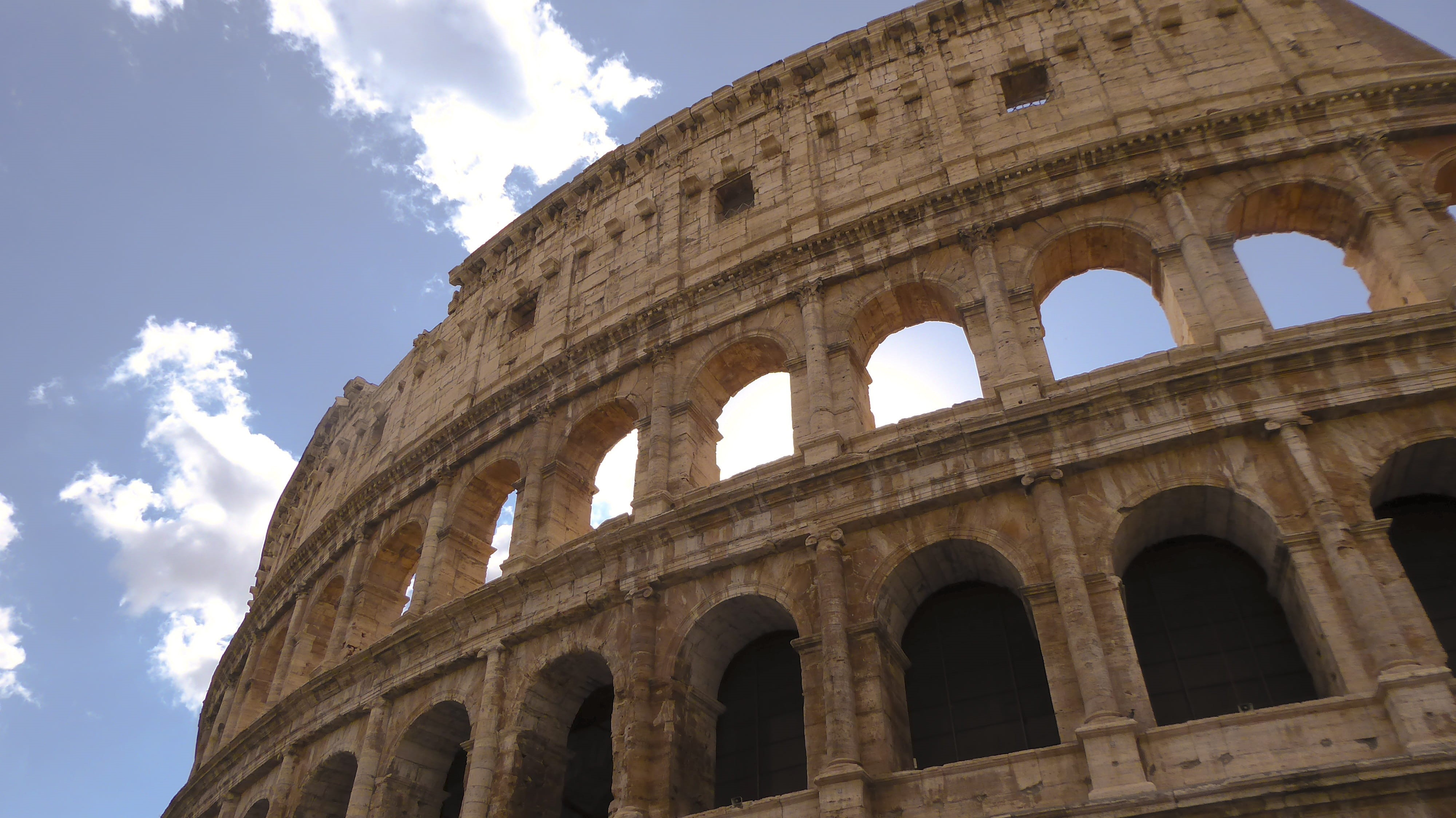 famous Place, ancient civilization, building exterior, ruin, architecture, coliseum, ancient, travel, amphitheater, archaeology, sky, architecture And Buildings, HD Wallpaper