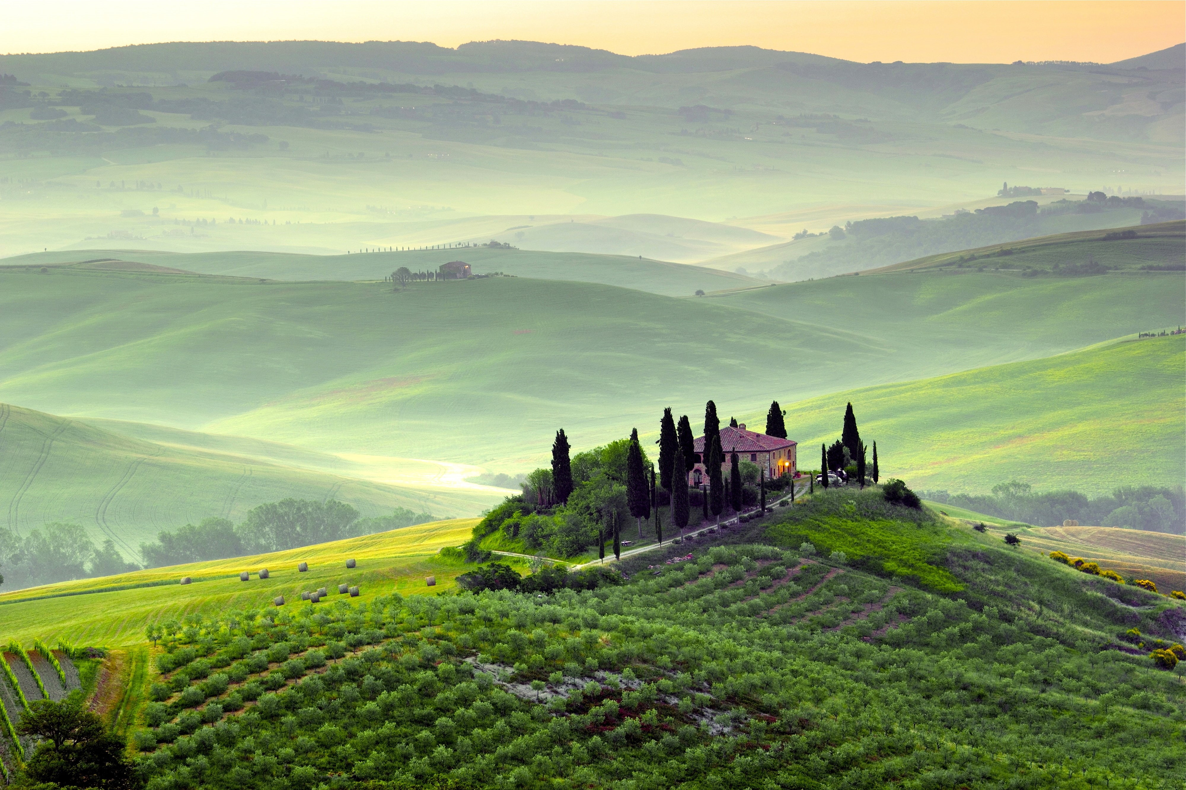 4K, 4K, Landscape, Tuscany, Italy, HD Wallpaper