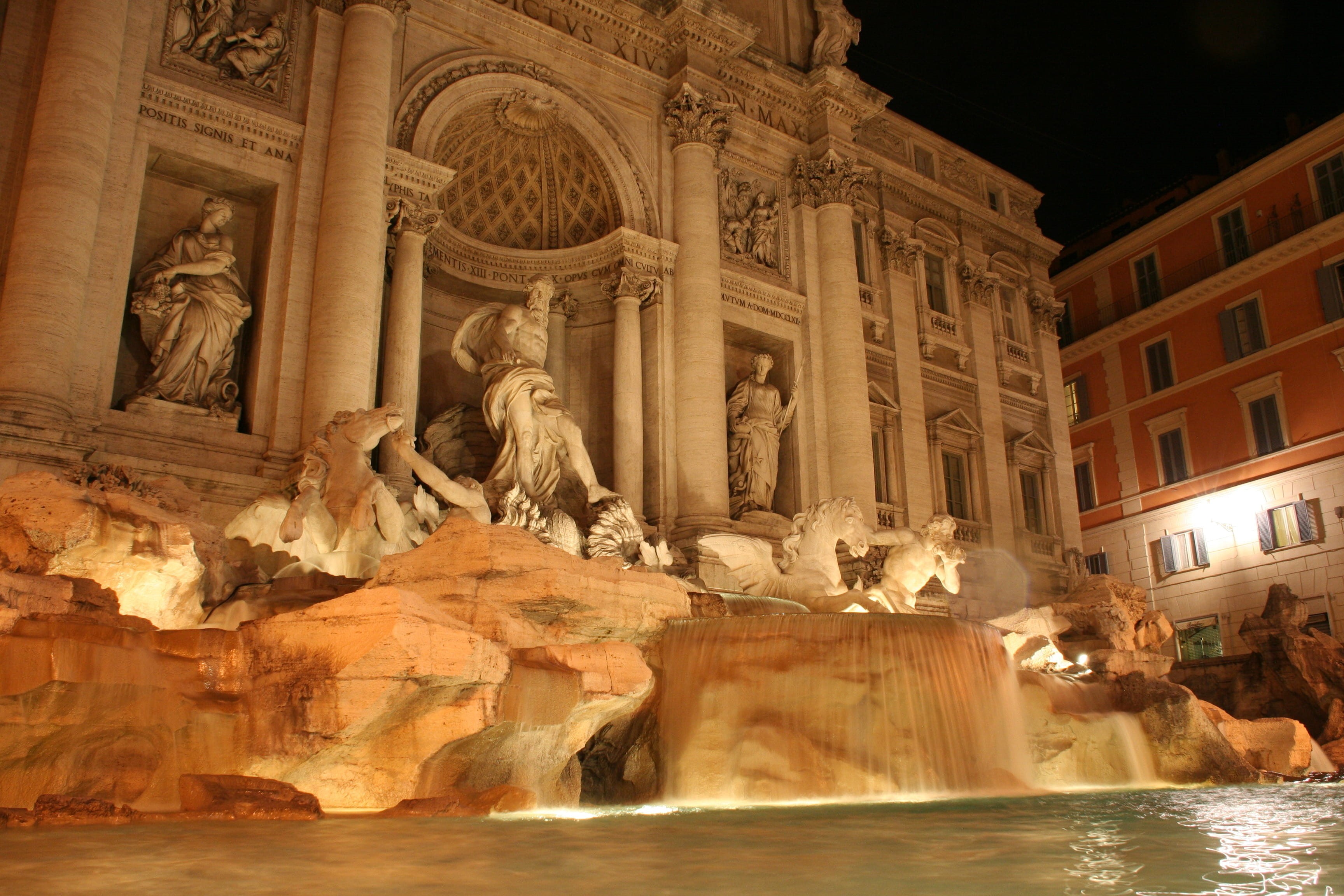 human representation, Rome Italy, representation, architecture And Buildings, trevi, rome - Italy, Trevi Fountain, art and craft, fountain, roman, 2K, HD Wallpaper