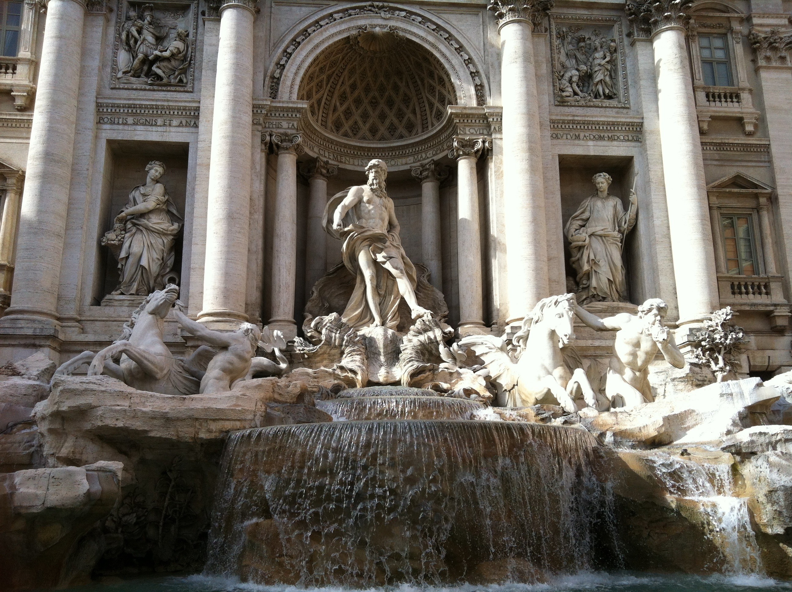 history, sculpture, ancient, architecture, roman, built structure, the past, representation, no people, fountain, architectural column, building exterior, HD Wallpaper